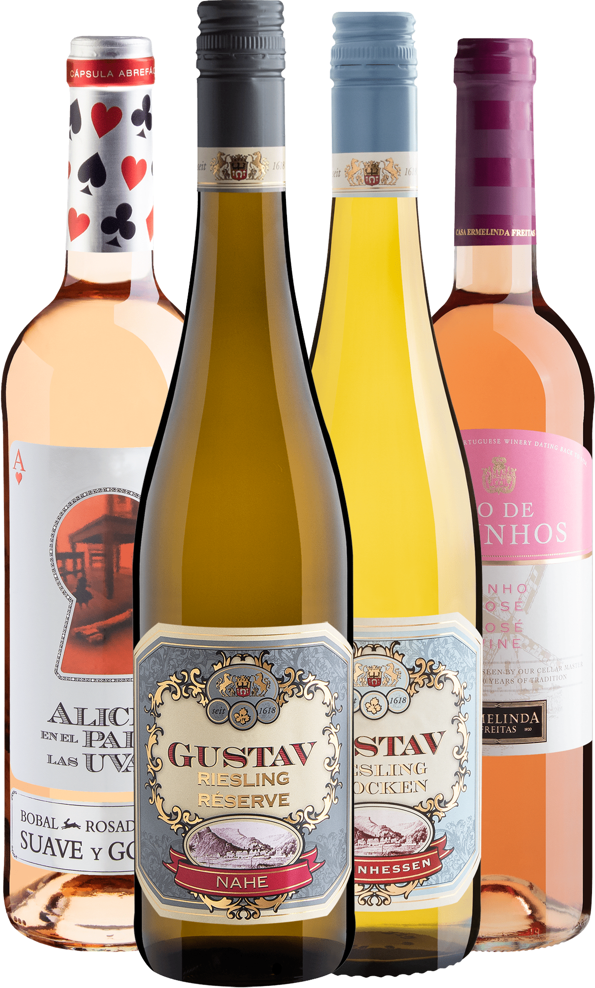 Kit Vinhos Refrescantes com Gustav Réserve | 4 garrafas por R$44,90 cada