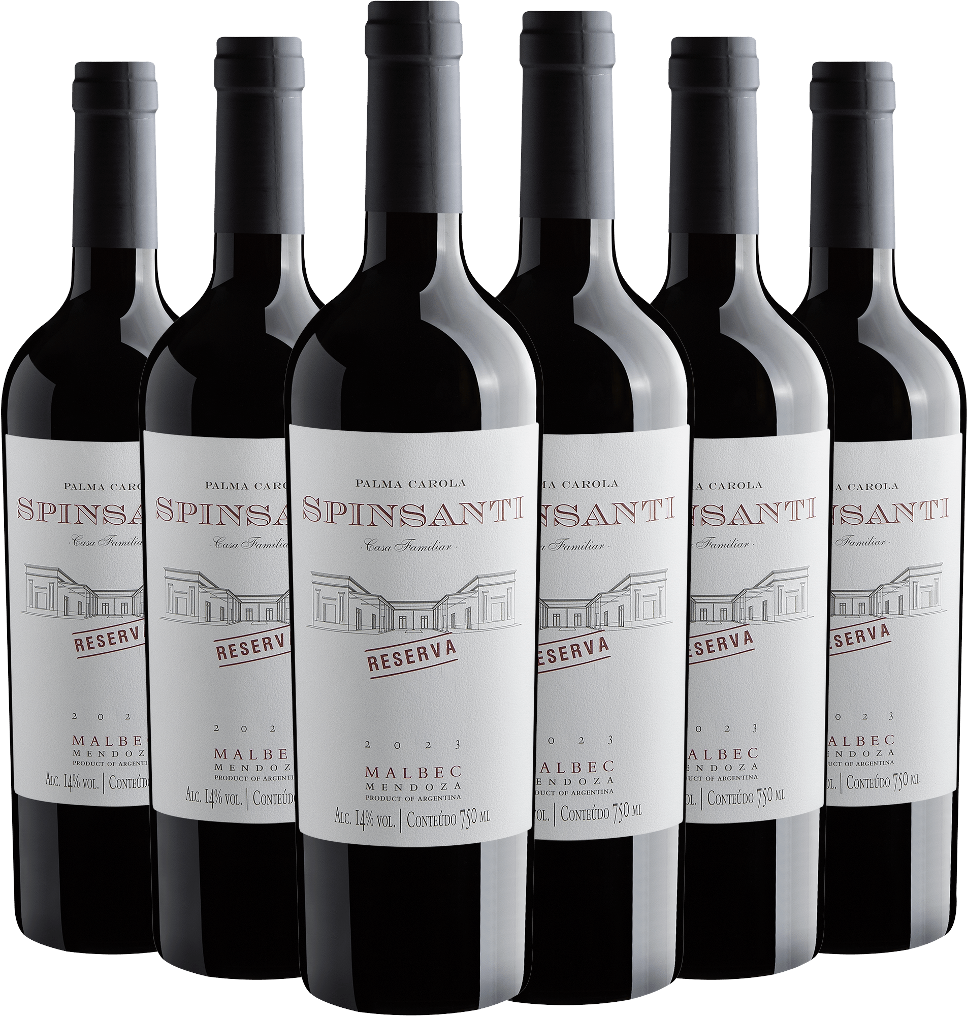 Kit 6 Palma Carola Spinsanti Reserva Malbec