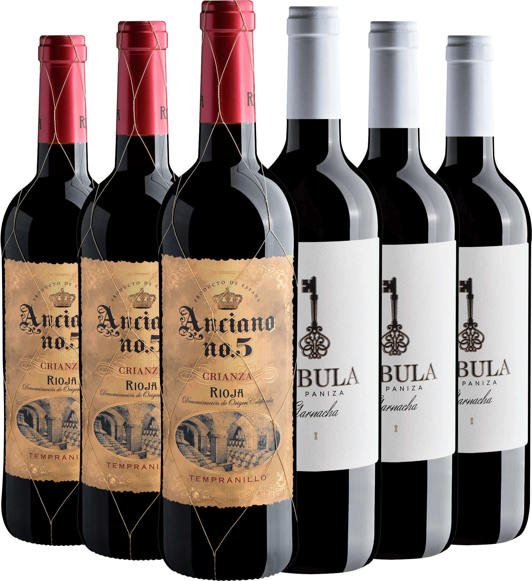 Kit 3 Anciano no. 5 + 3 Fábula Paniza por R$36,90 cada garrafa*