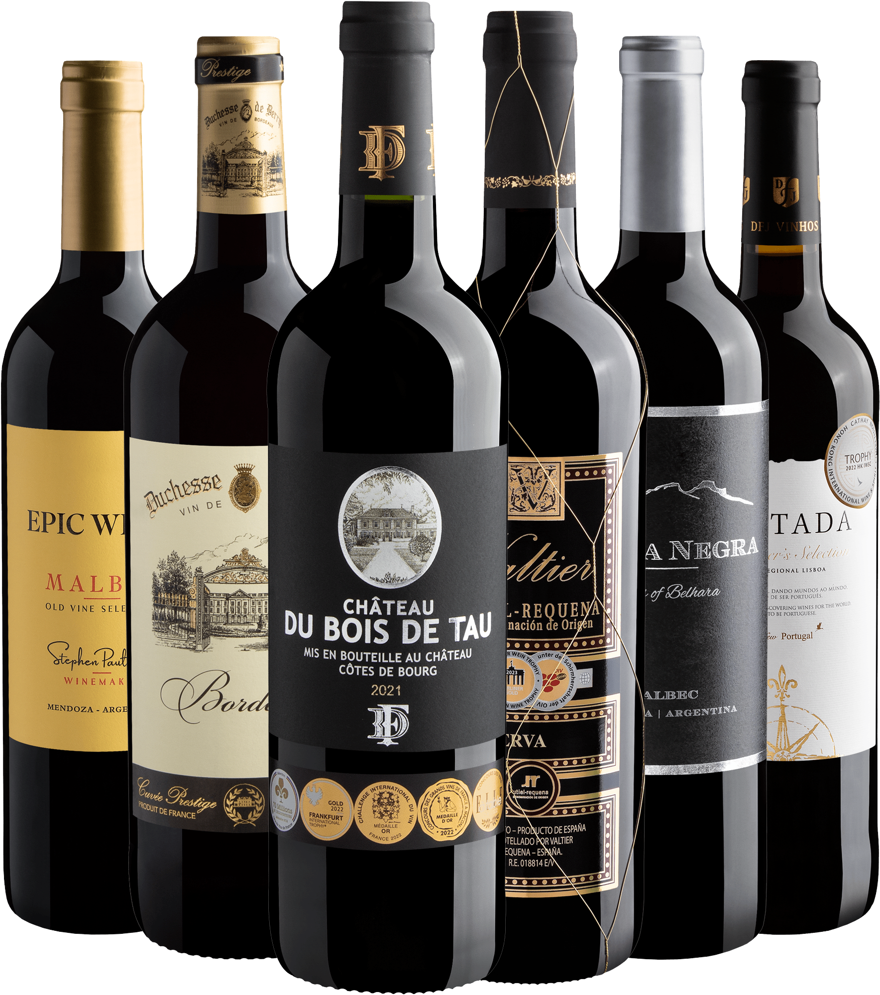Kit 6 Vinhos Medalha de Ouro por R$49,90 cada garrafa