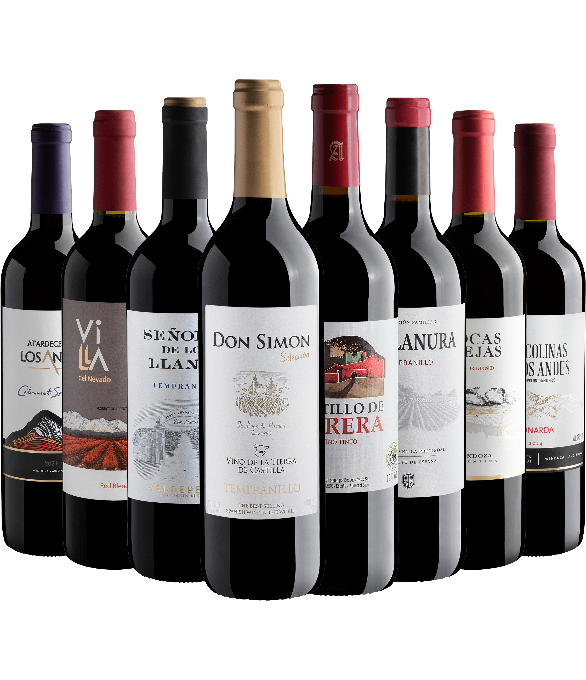 Kit Argentinos e Espanhóis | 8 garrafas por R$29,90 cada