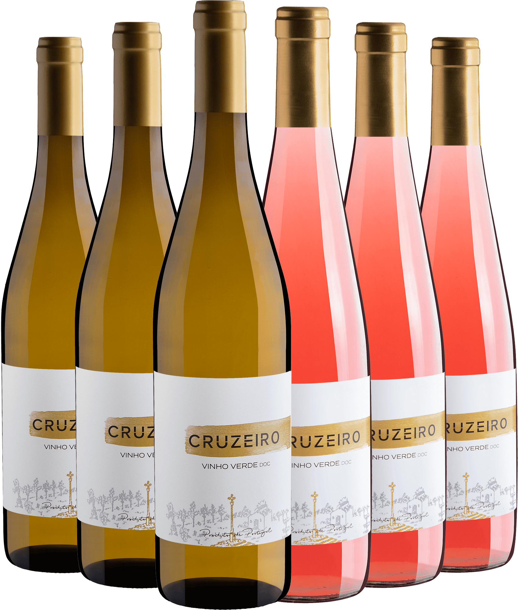 Kit Cruzeiro Vinho Verde: 3 Branco + 3 Rosé