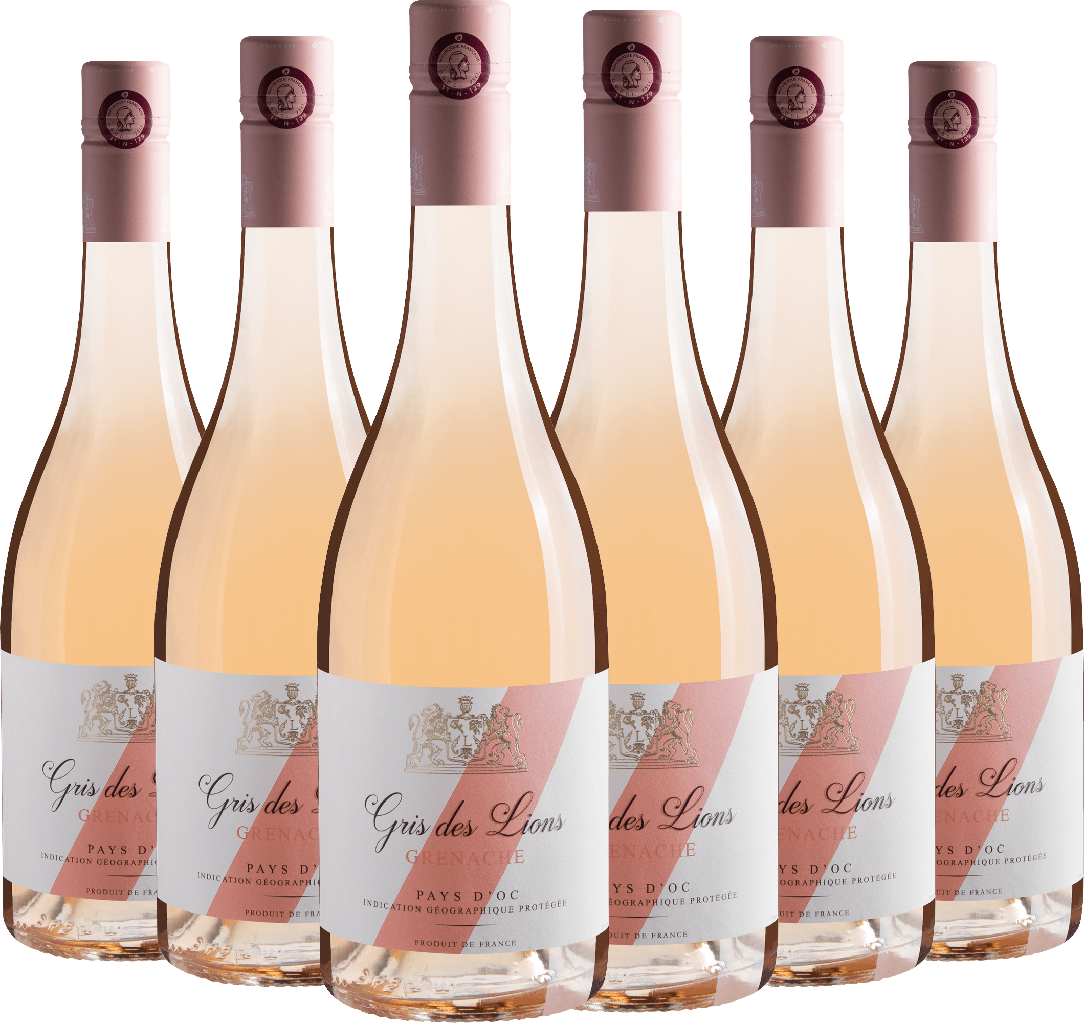 Kit 6 Gris des Lions Grenache Rosé Pays d'Oc IGP