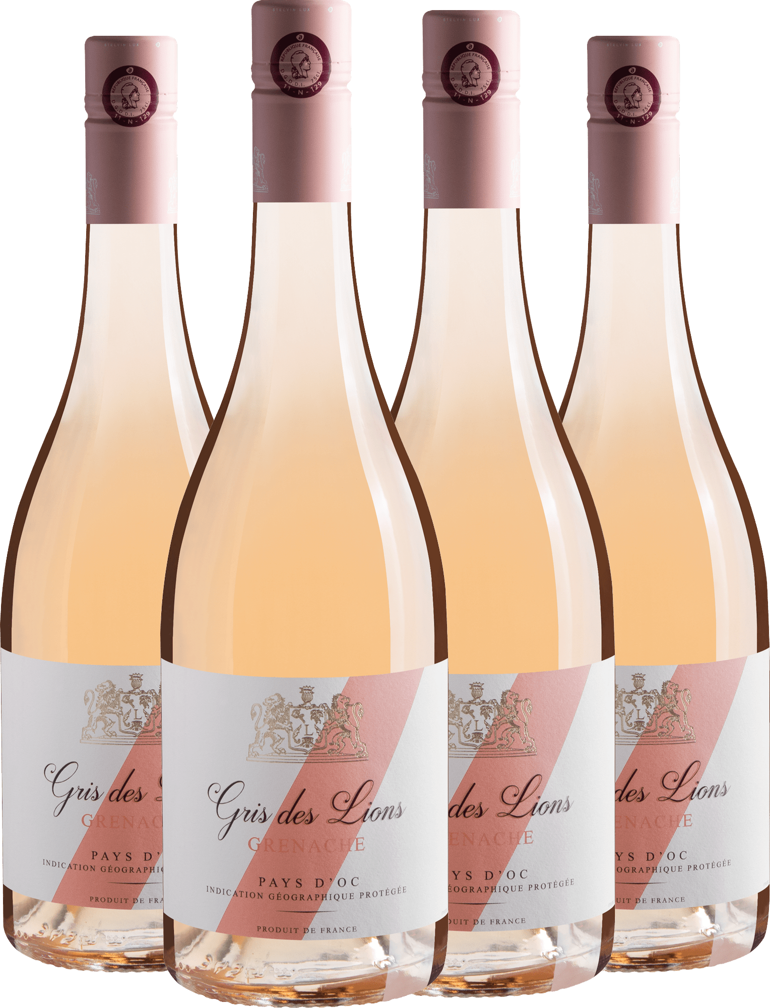 Kit 4 Gris des Lions Grenache Rosé Pays d'Oc IGP