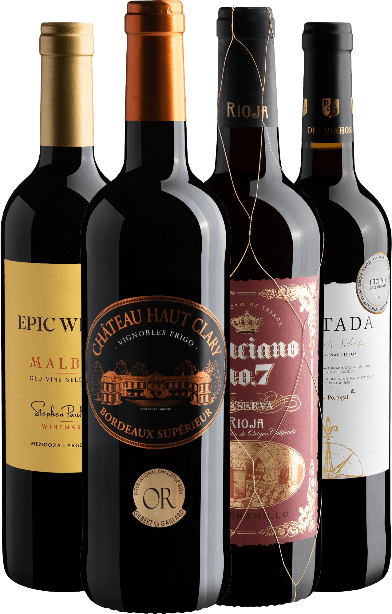 Kit 4 Vinhos Medalhas de Ouro
