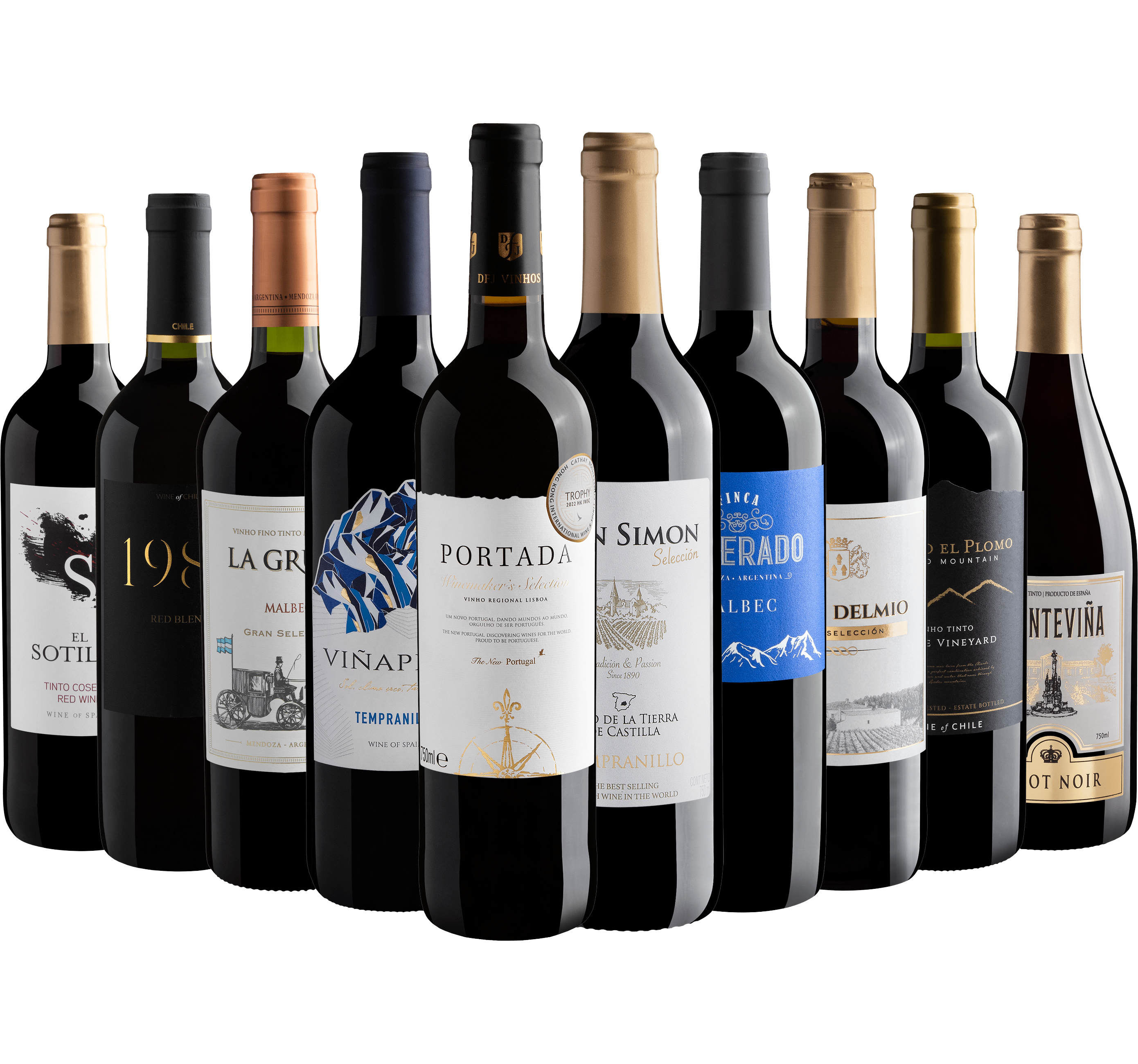 Kit 10 Vinhos Tintos com Portada Winemaker's Selection