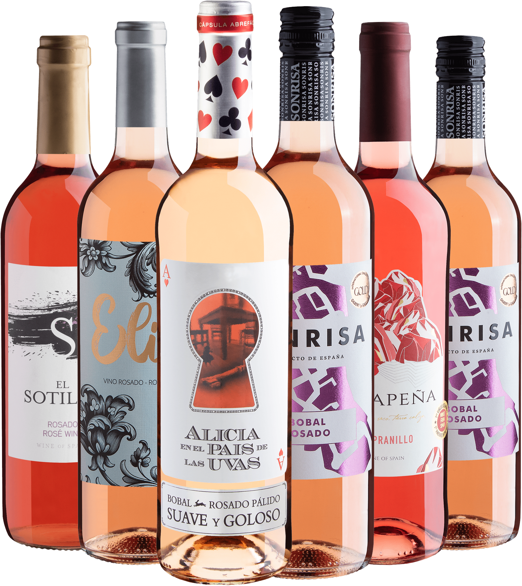 Kit 6 Rosés Espanhóis com Alicia en el Pais de Las Uvas