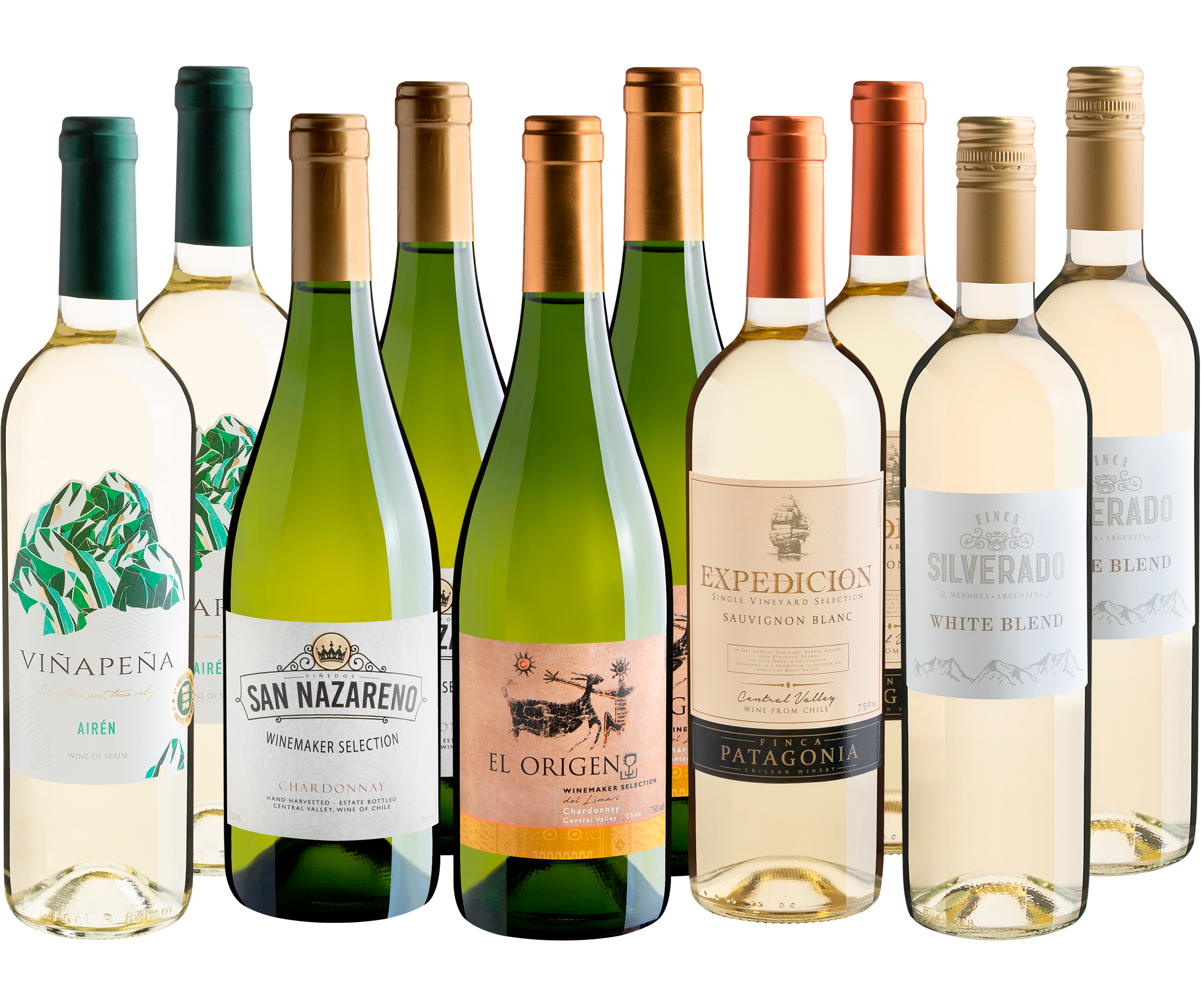 Kit Vinhos Brancos em Dobro | 10 garrafas*