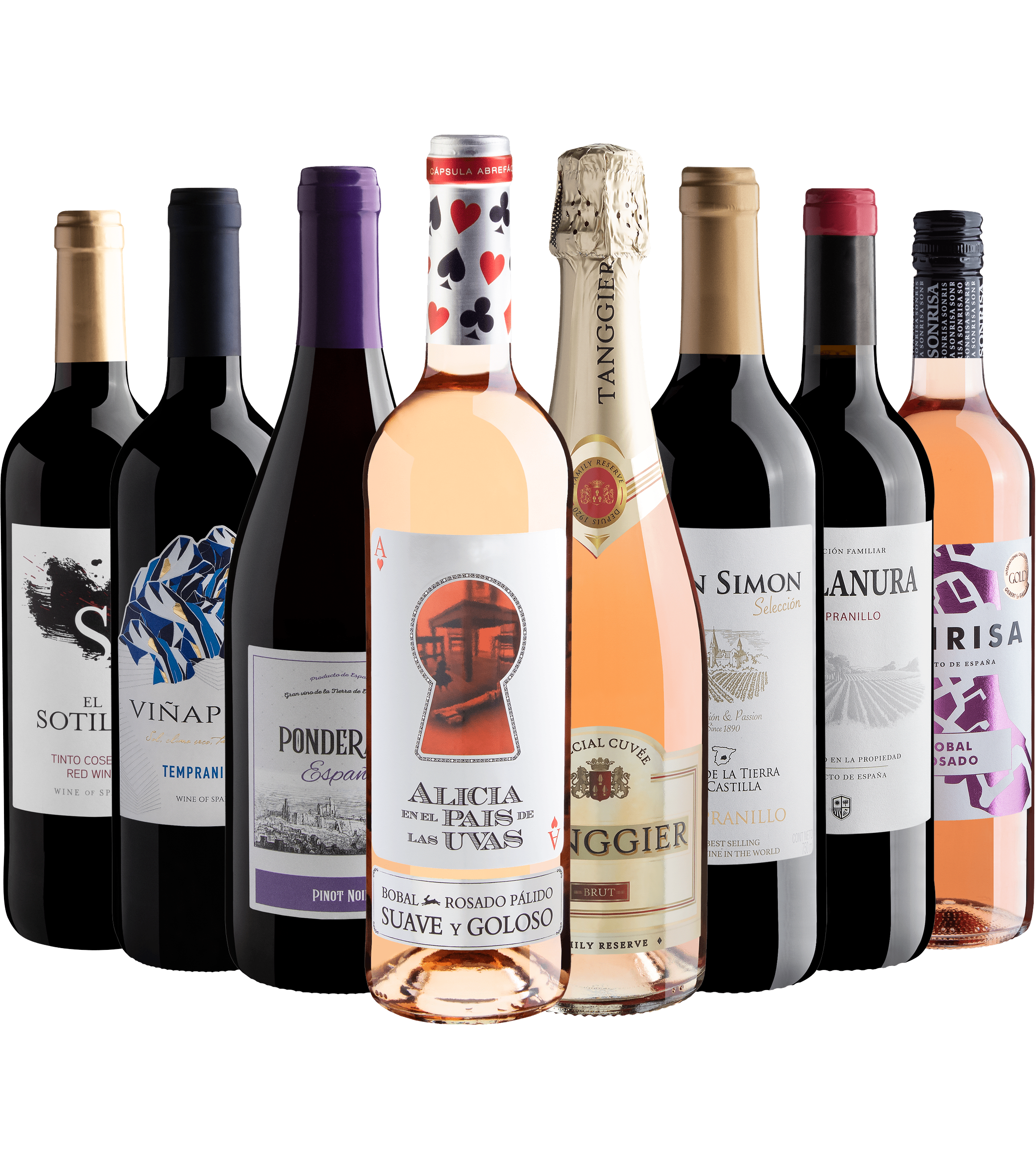 Kit Espanhóis | 5 Tintos + 2 Rosés + 1 Espumante Rosé