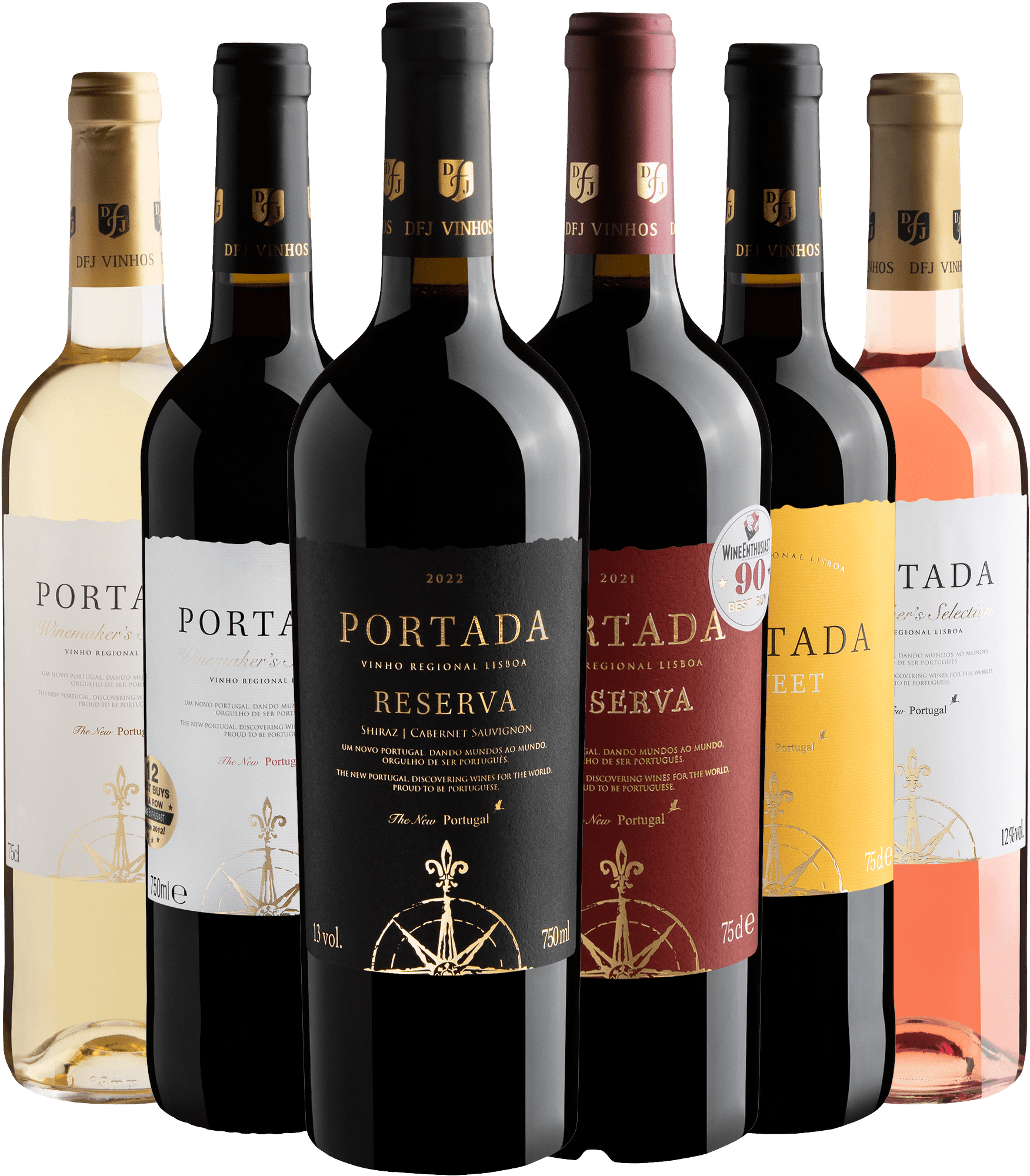 Kit Família Portada: 4 Tintos + 1 Branco + 1 Rosé