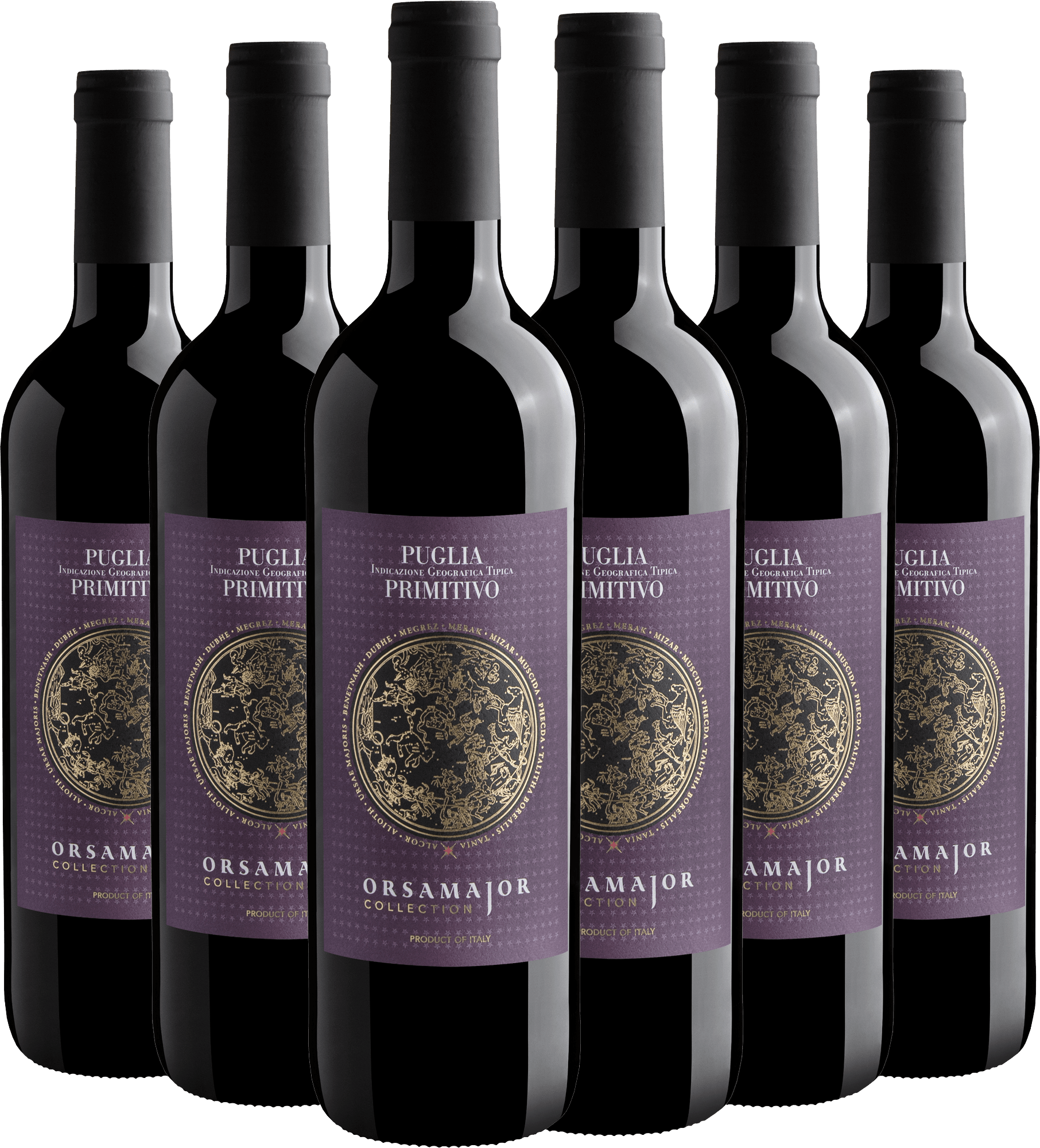 Kit 6 Orsamajor Collection Primitivo Puglia IGT