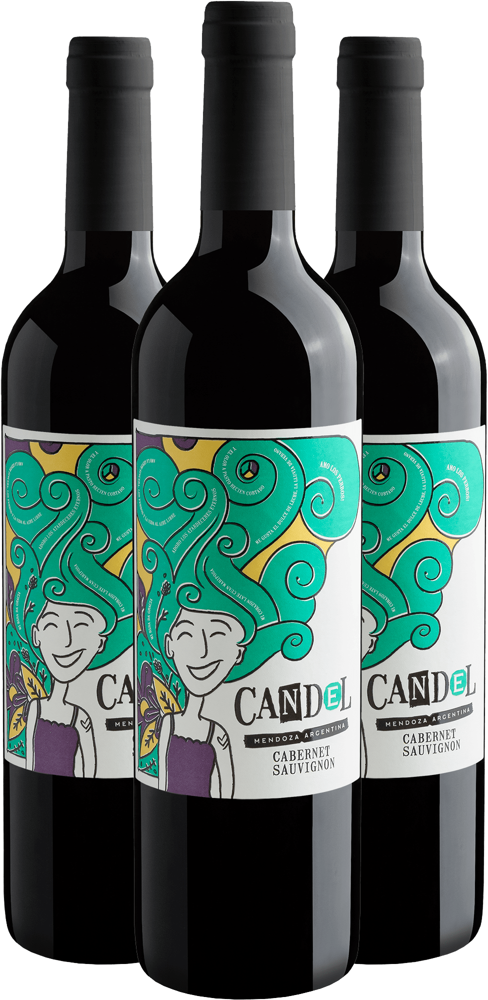 Kit 3 Candel Cabernet Sauvignon