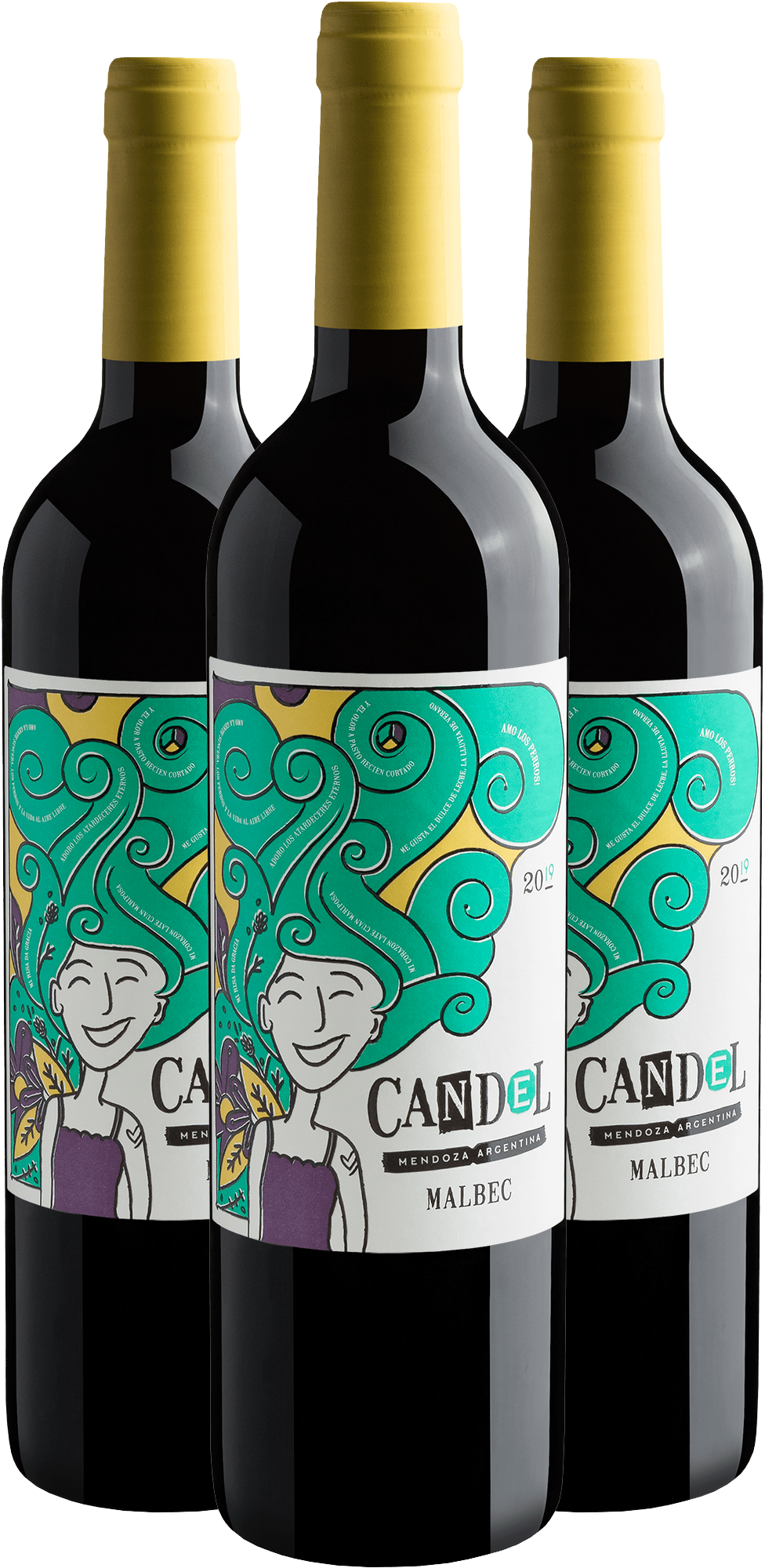 Kit 3 Candel Malbec