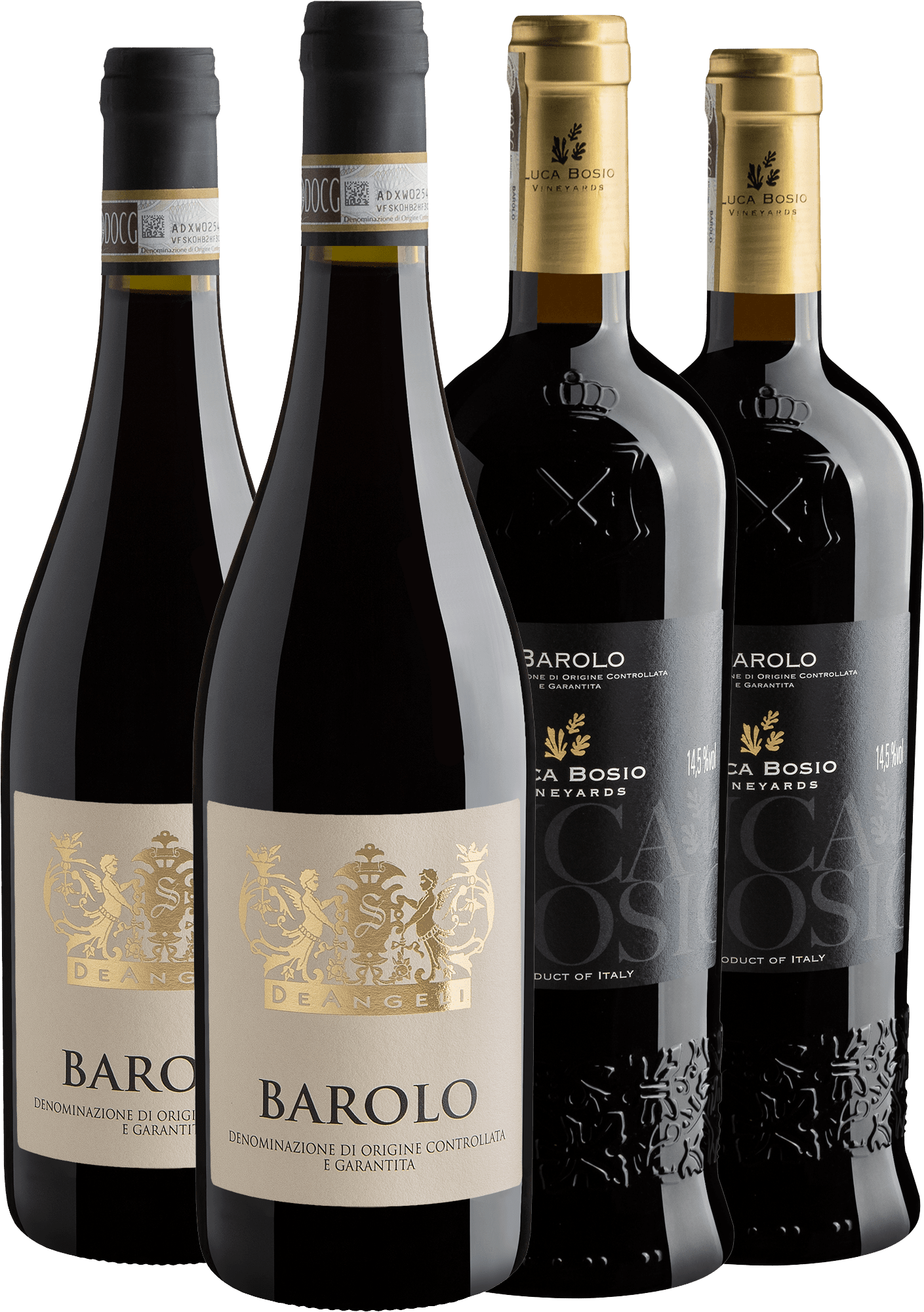 Kit Barolo | 2 DeAngeli + 2 Luca Bosio Vineyards