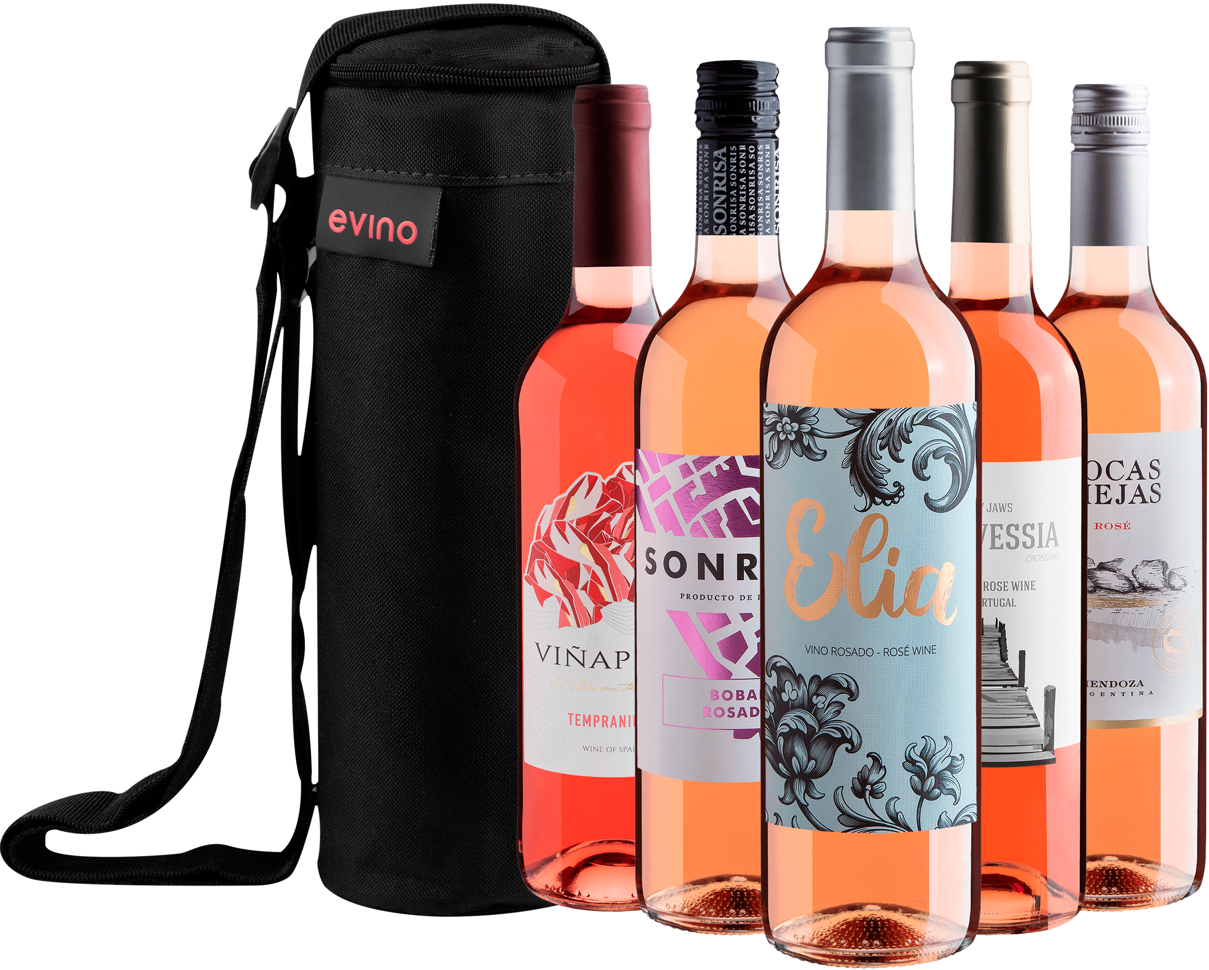 Kit 5 Vinhos Rosés + Bolsa Exclusiva
