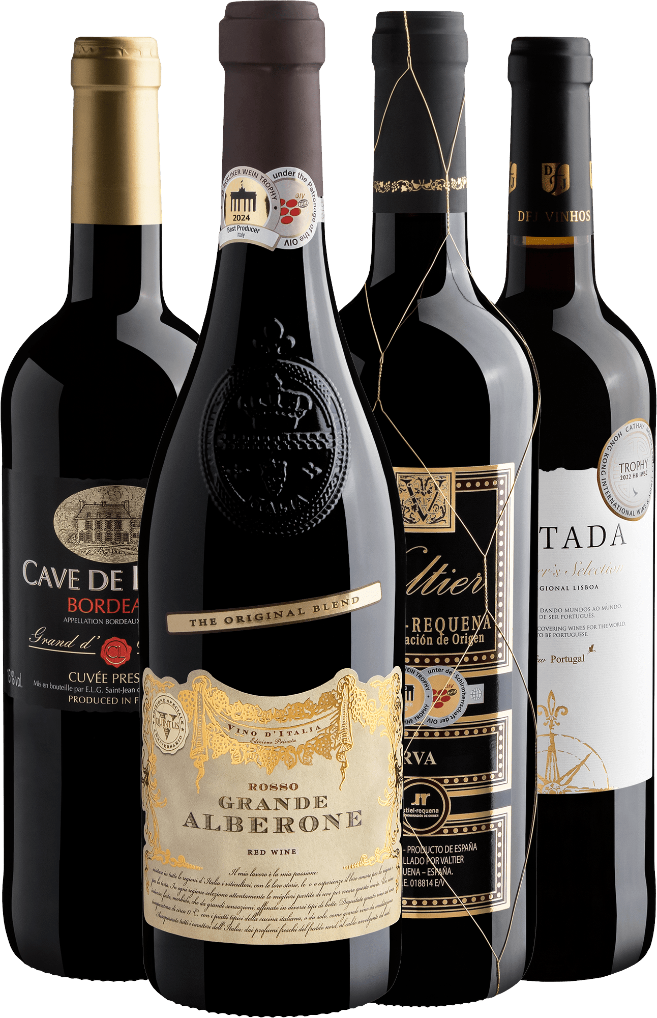 Kit 4 Vinhos Medalha de Ouro + Frete Grátis*