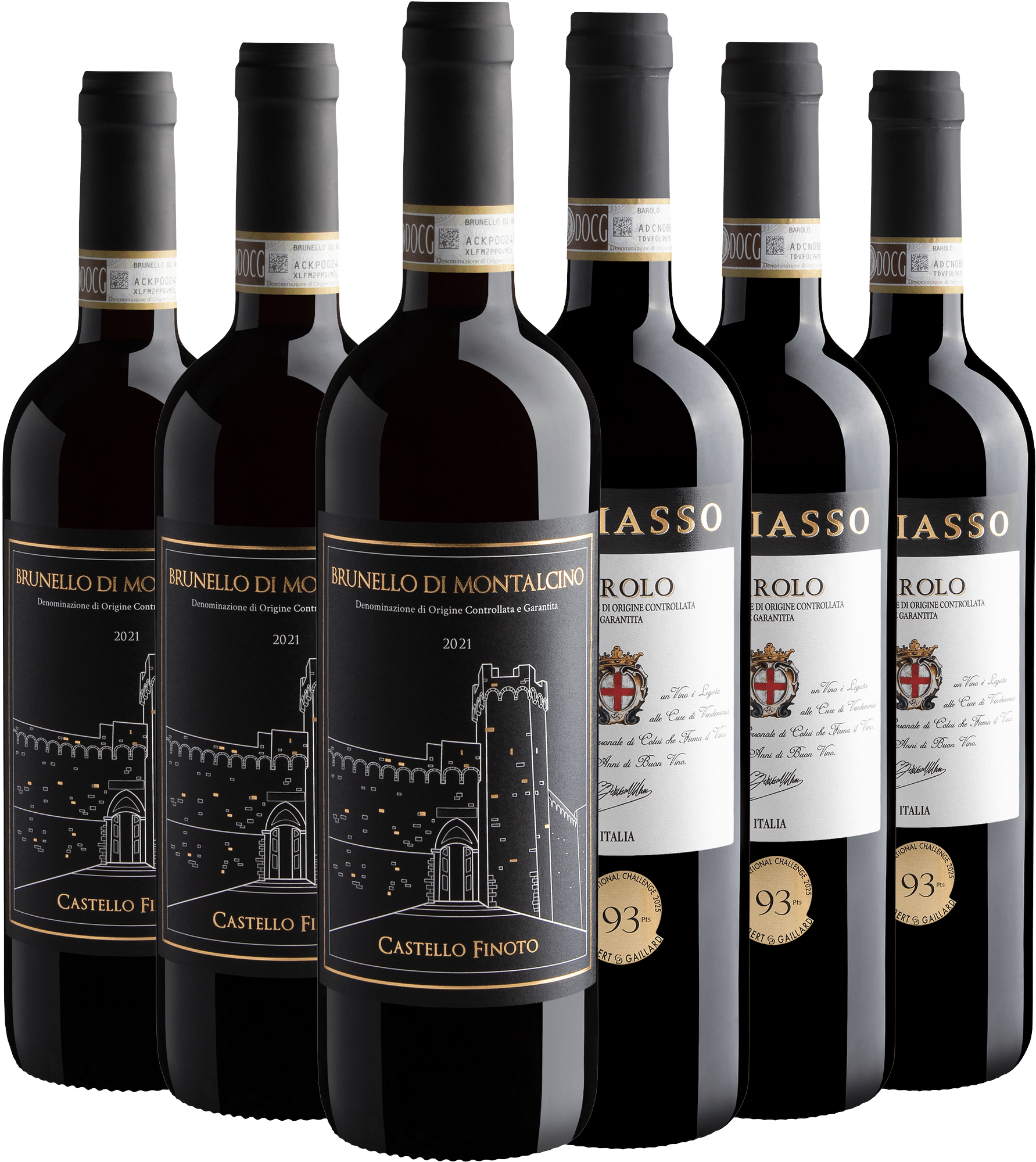 Kit 3 Brunello di Montalcino + 3 Barolo