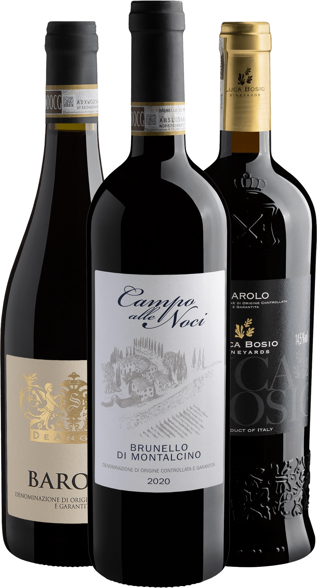 Kit Italianos Notáveis 91+ Pontos | 1 Brunello + 2 Barolos