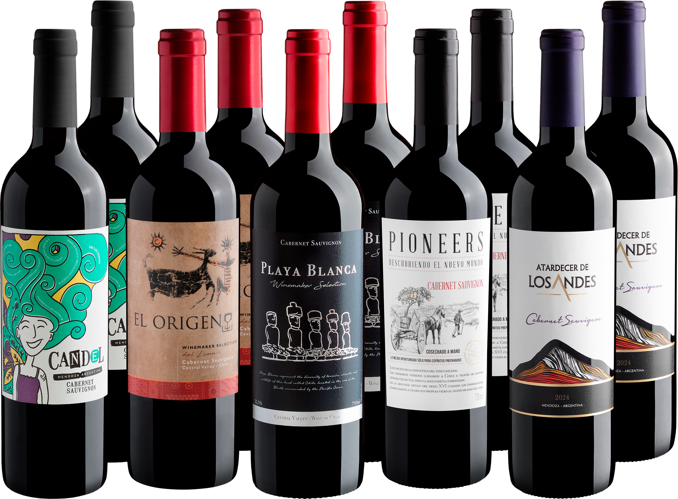Kit Cabernets Sauvignons em Dobro | 10 garrafas*