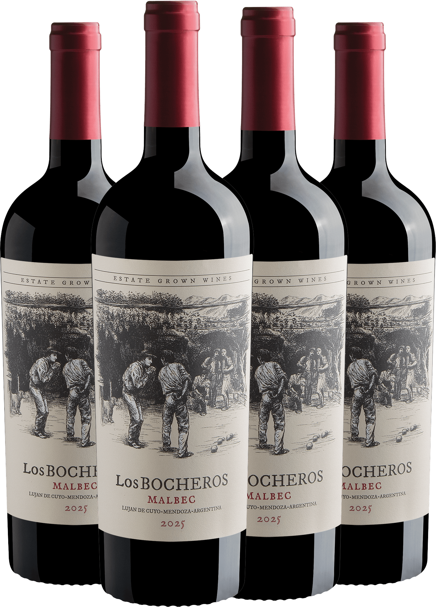 Kit 4 Los Bocheros Malbec