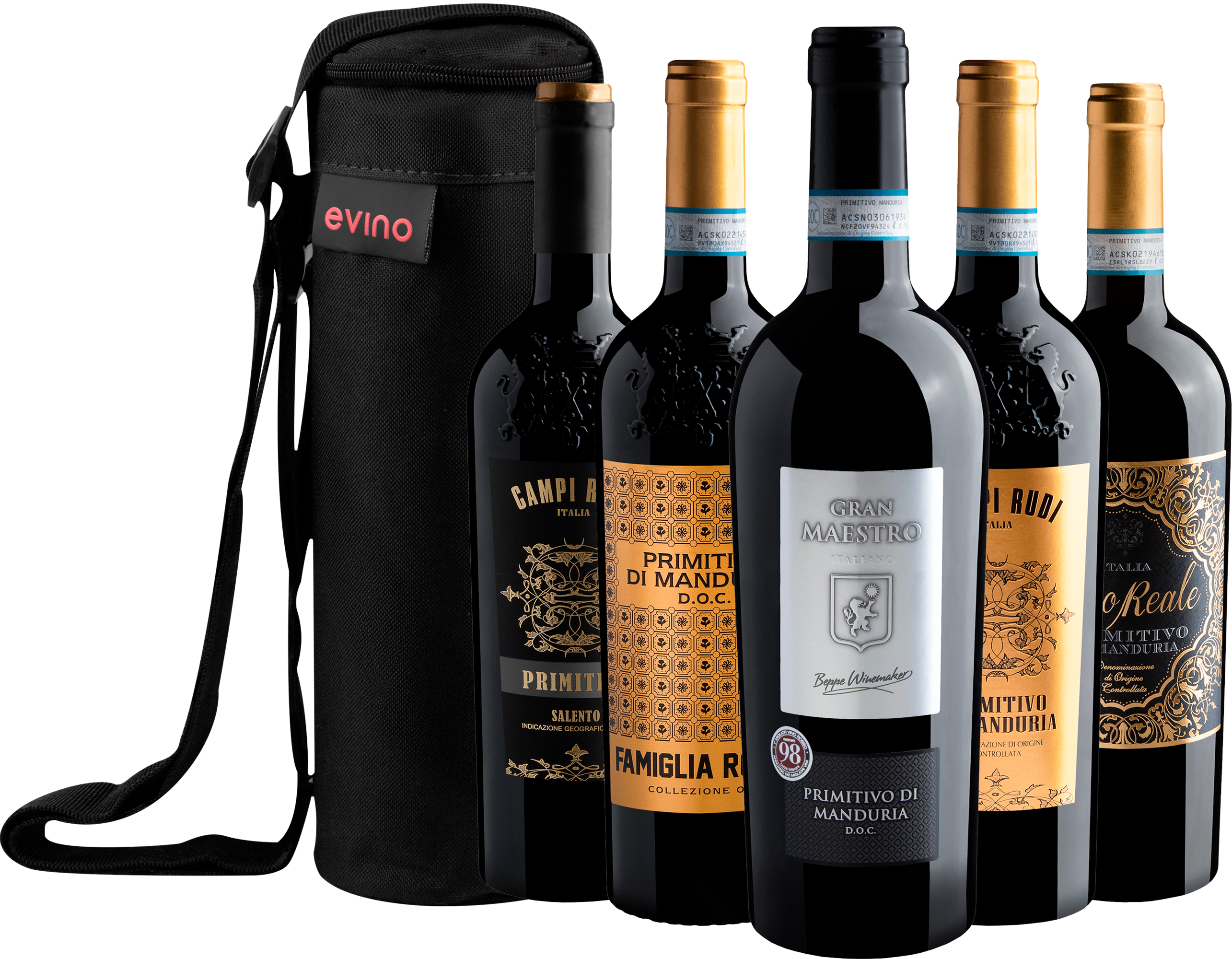 Kit 5 Primitivos 94+ Pontos + Bolsa Exclusiva