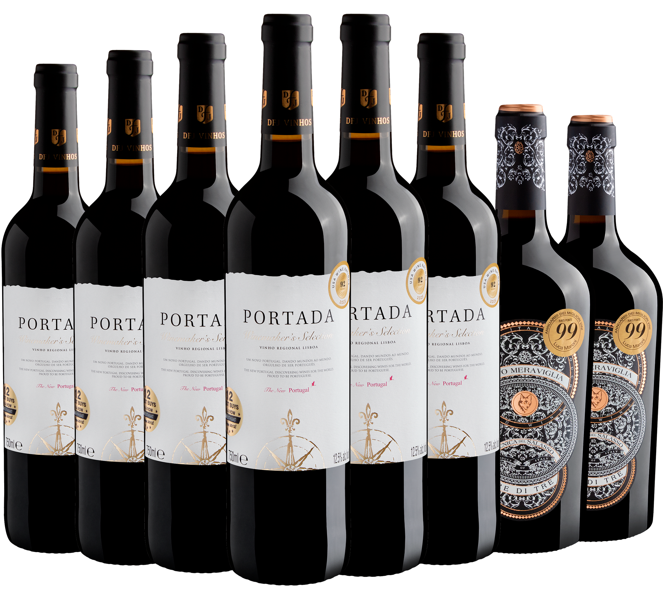 Kit 6 Portada Winemaker’s + 2 Lupo Tre di Tre