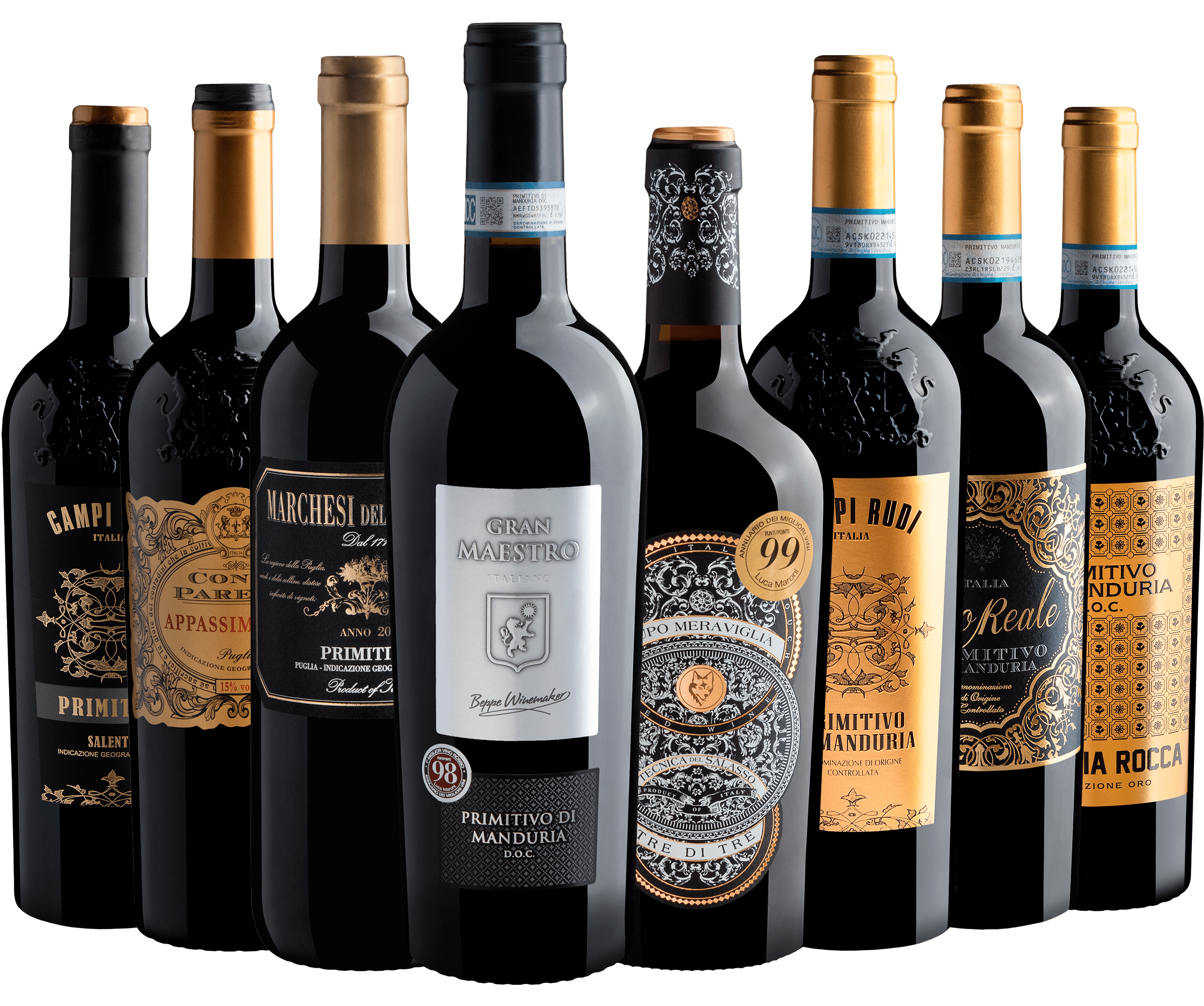 Kit 8 Tintos Italianos 94+ Pontos
