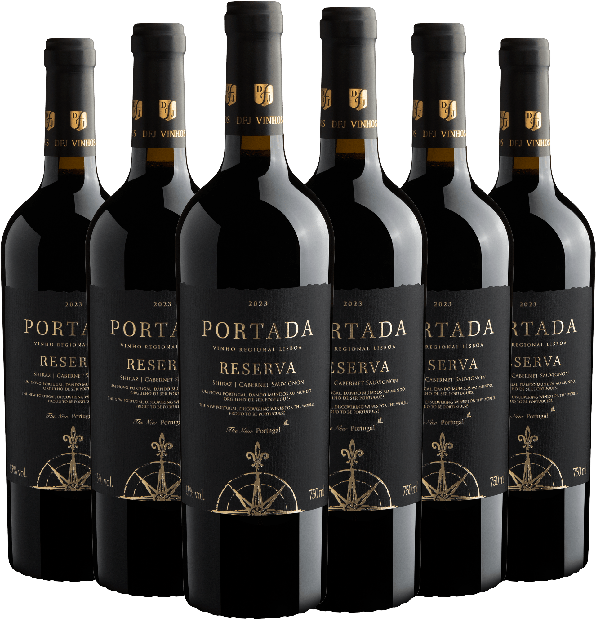 Kit 6 Portada Reserva Black Shiraz | Cabernet Sauvignon Vinho Regional Lisboa