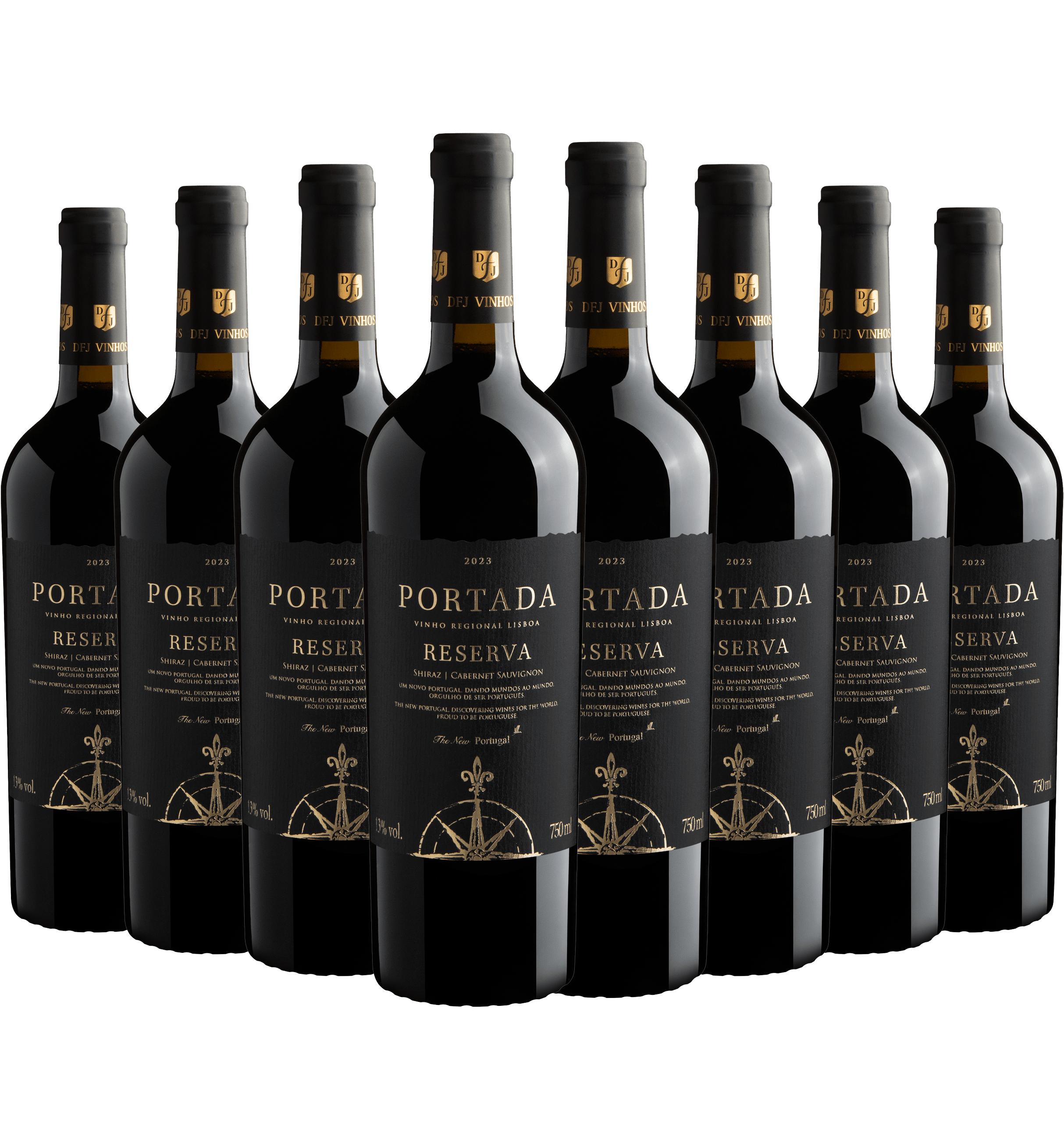 Kit 8 Portada Reserva Black Shiraz | Cabernet Sauvignon Vinho Regional Lisboa