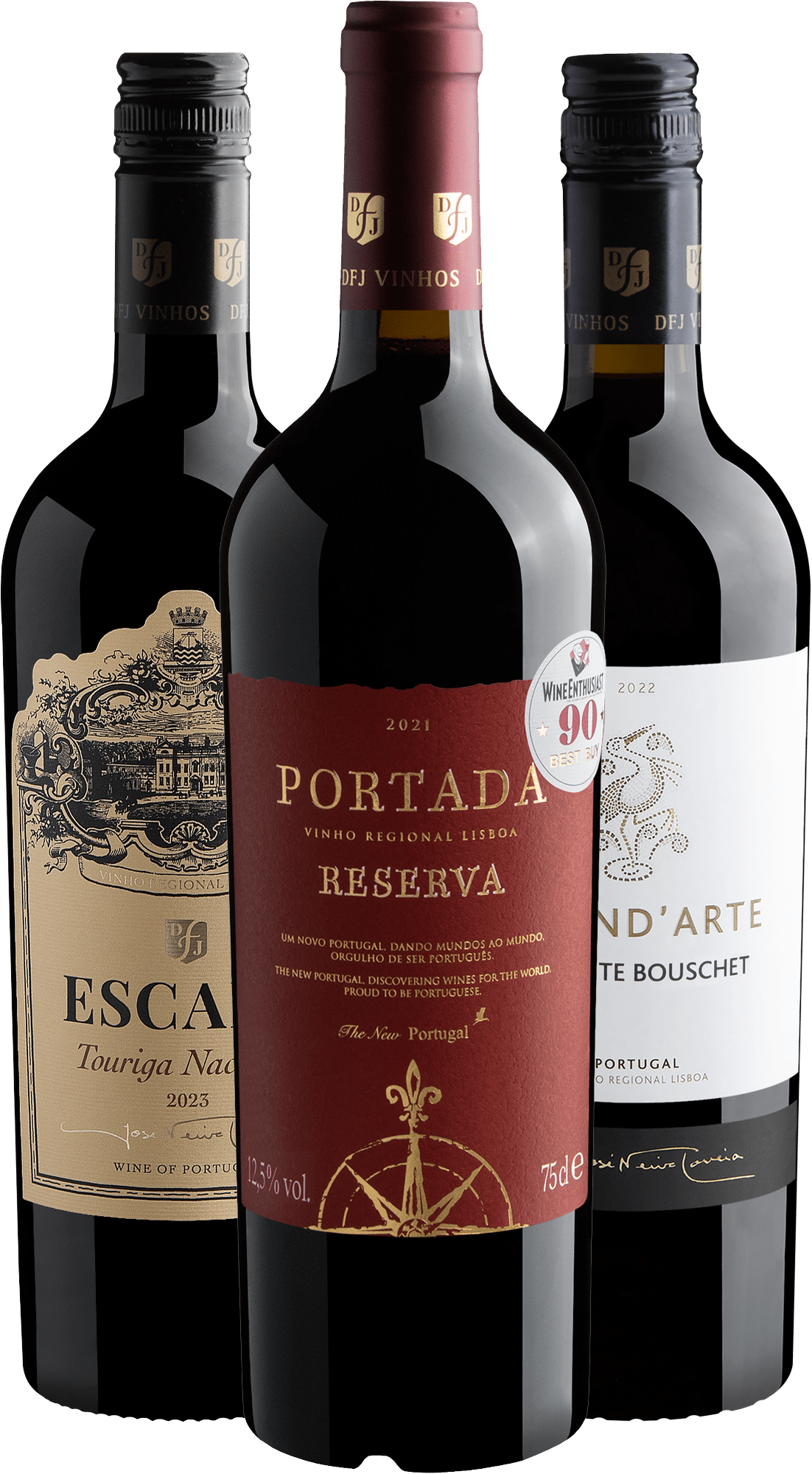 Kit 3 Portugueses Medalha de Ouro