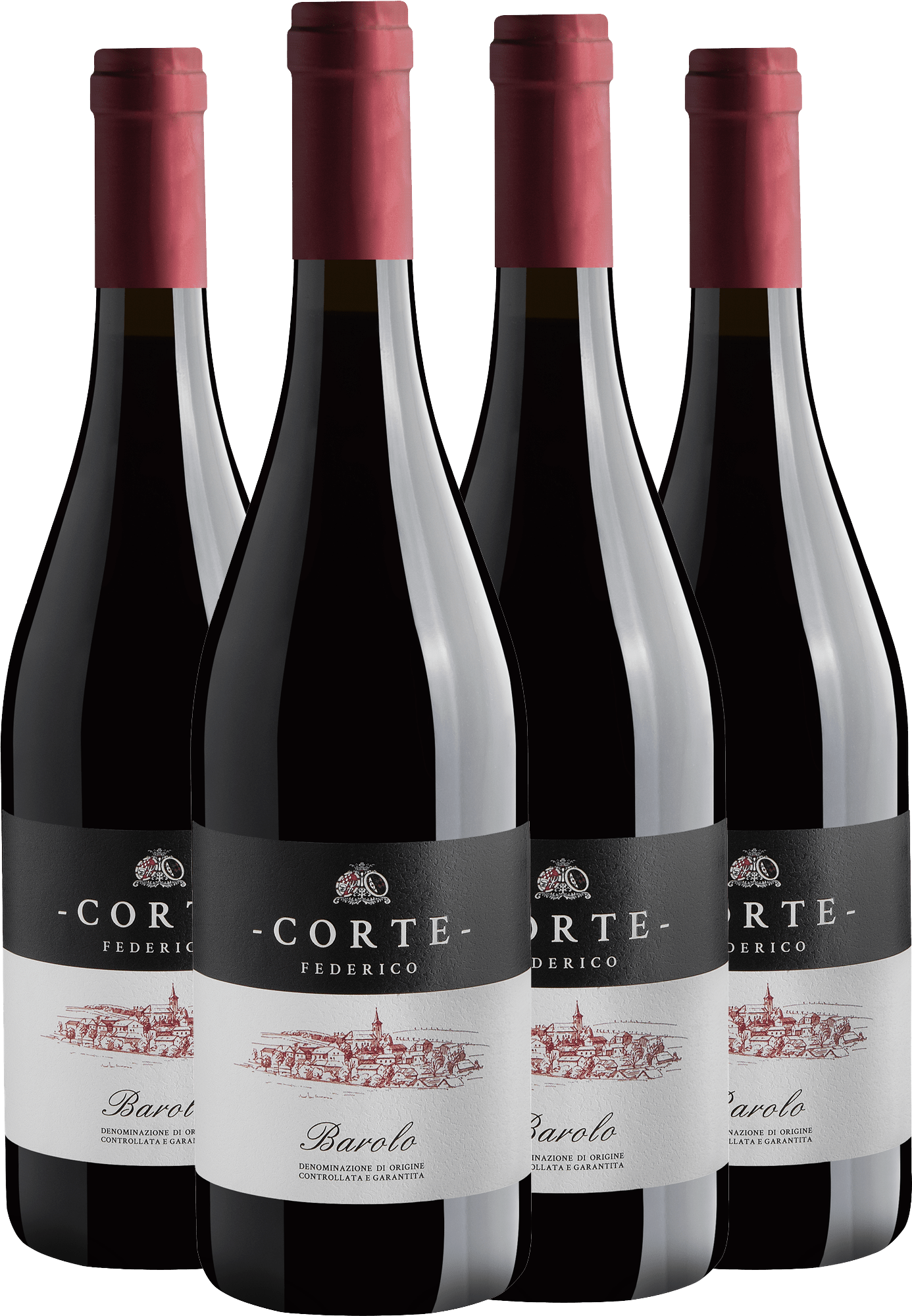 Kit 4 Corte Federico Barolo DOCG
