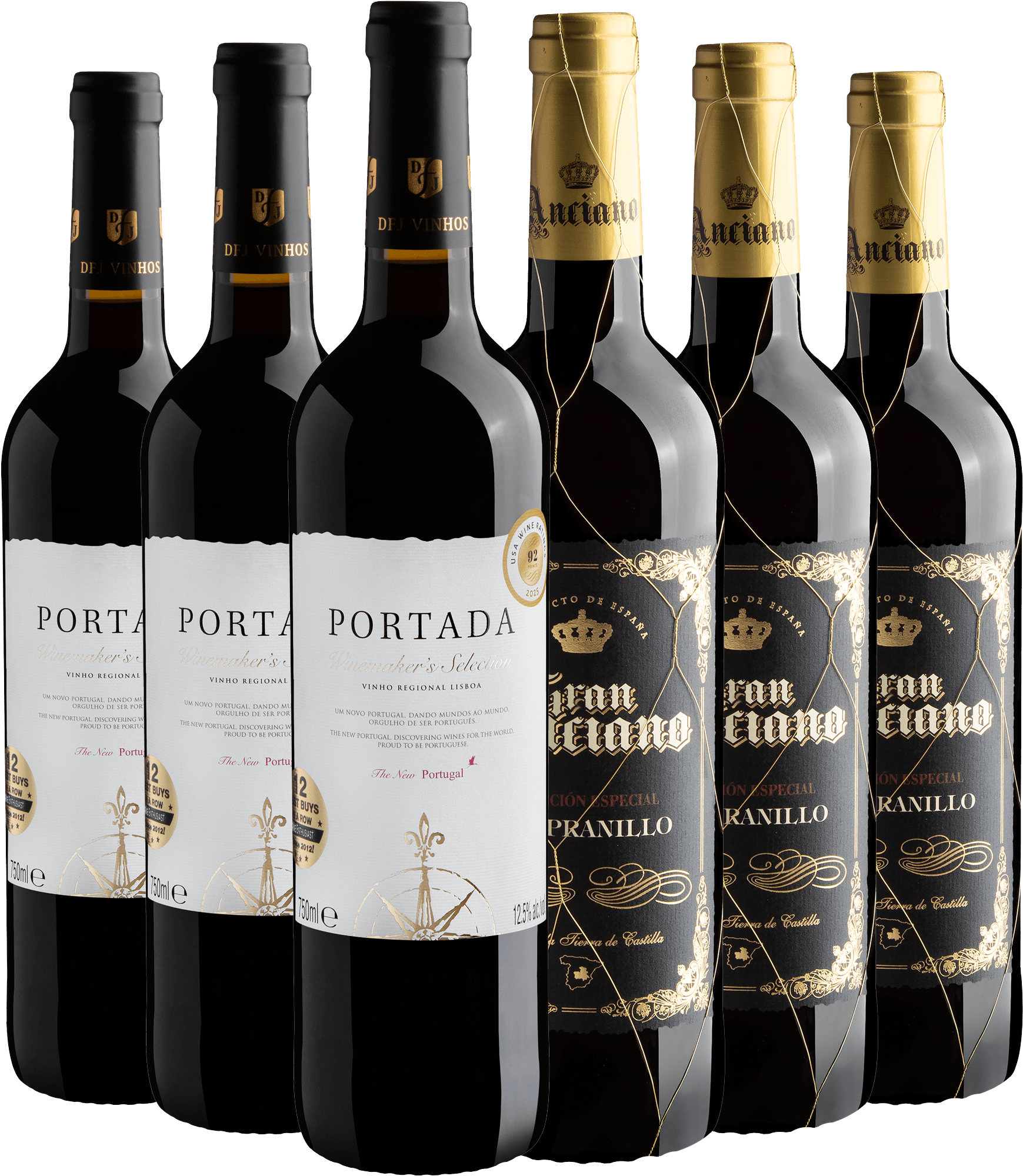 Kit 3 Portada Winemaker's Selection + 3 Gran Anciano