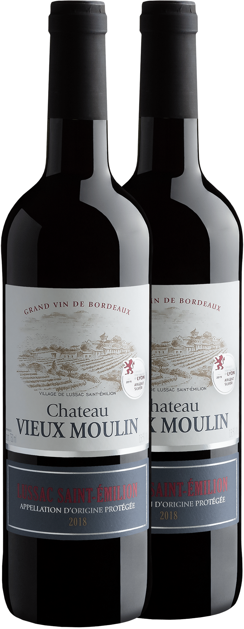 Duo Château Vieux Moulin Lussac Saint-Émilion 2018