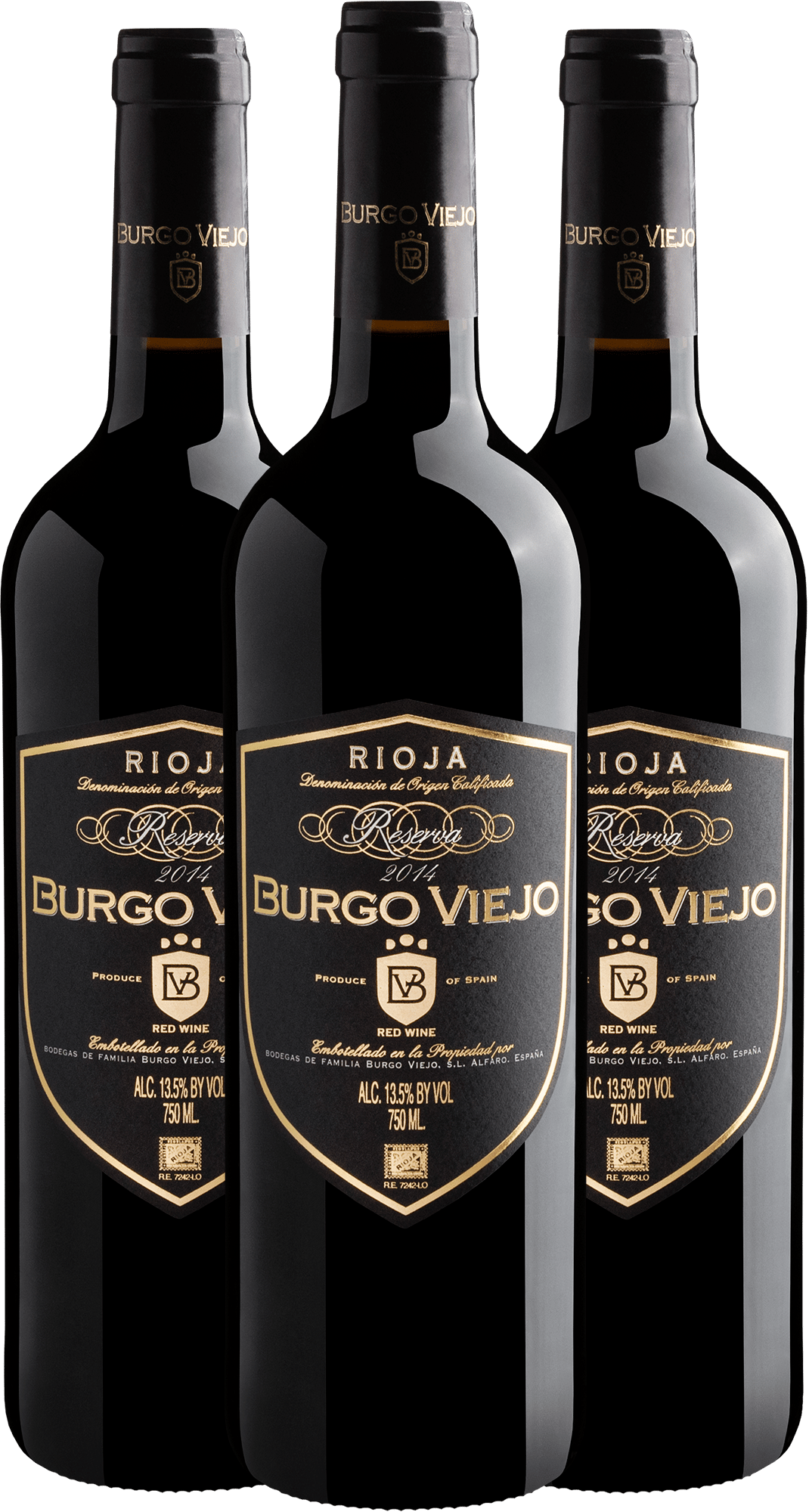 Trio Burgo Viejo Reserva Rioja DOCa 2014