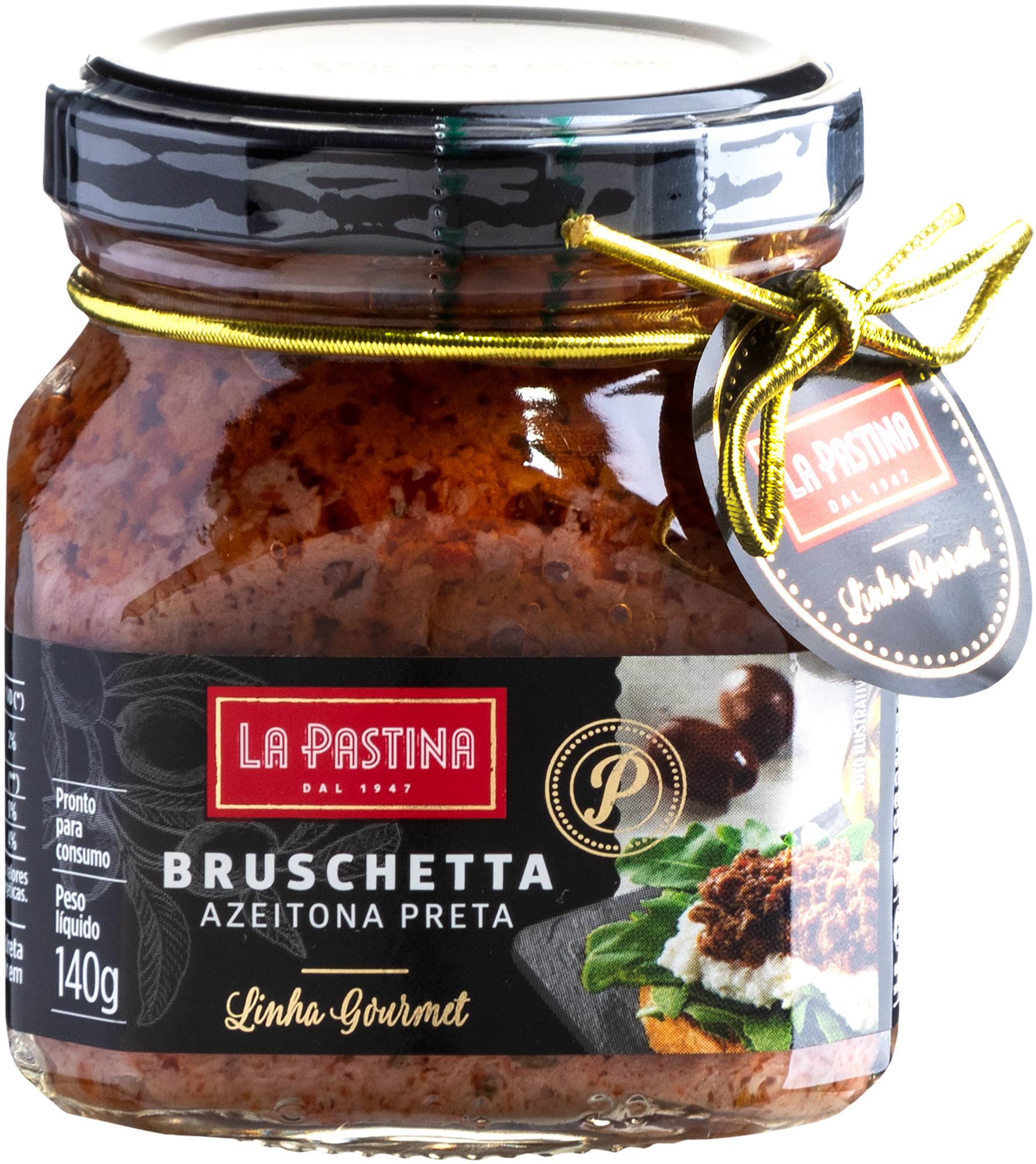 Bruschetta de Azeitona Preta Gourmet La Pastina - 140g