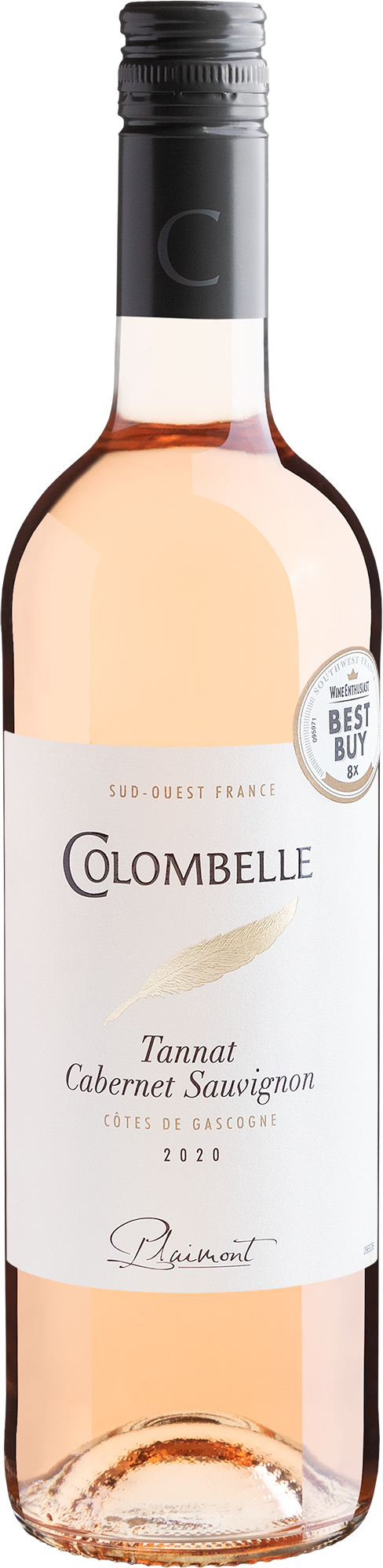 Colombelle Tannat-Cabernet Sauvignon Rose Côtes de Gascogne IGP 2020.