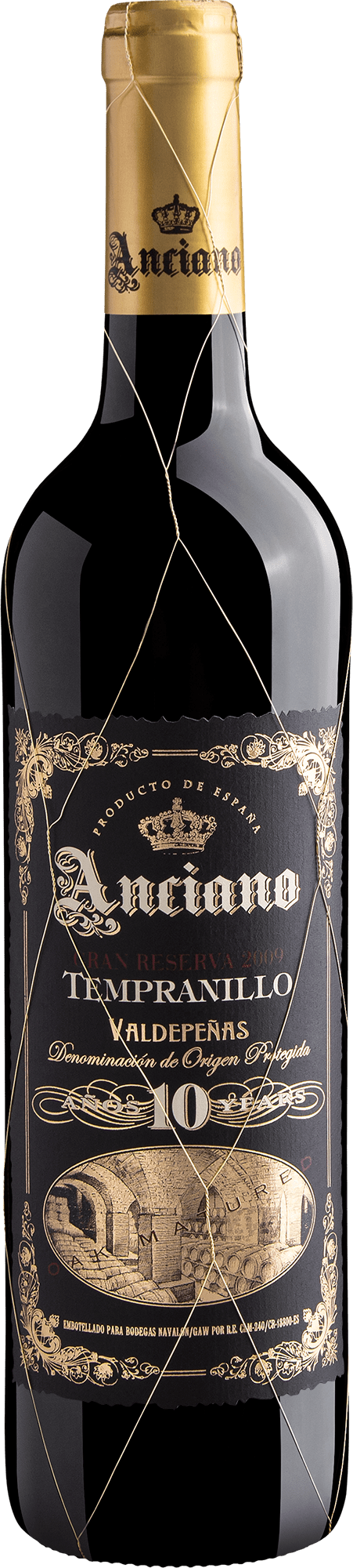 Anciano Gran Reserva 10 years Tempranillo Valdepeñas DOP 2009