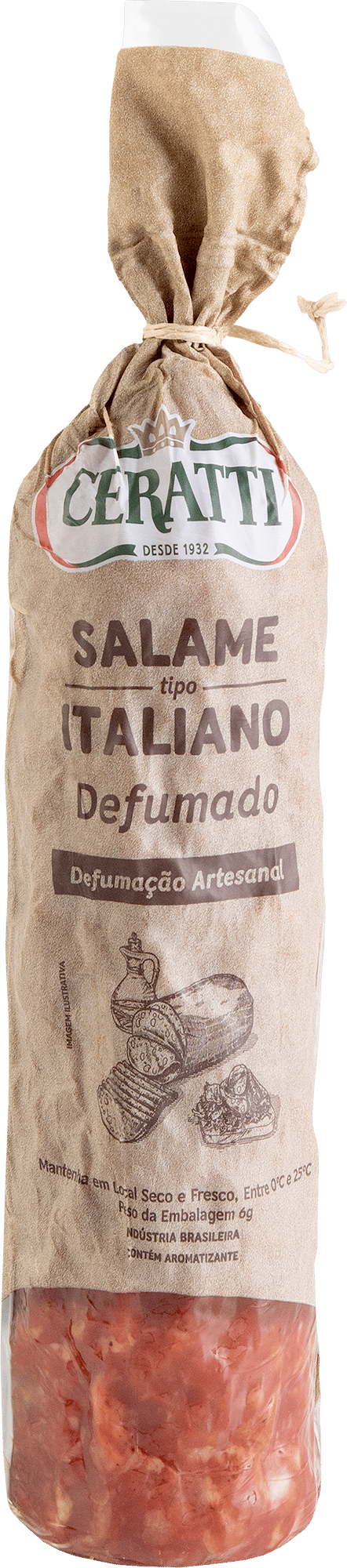 Salame Tipo Italiano Defumado Ceratti - 590g