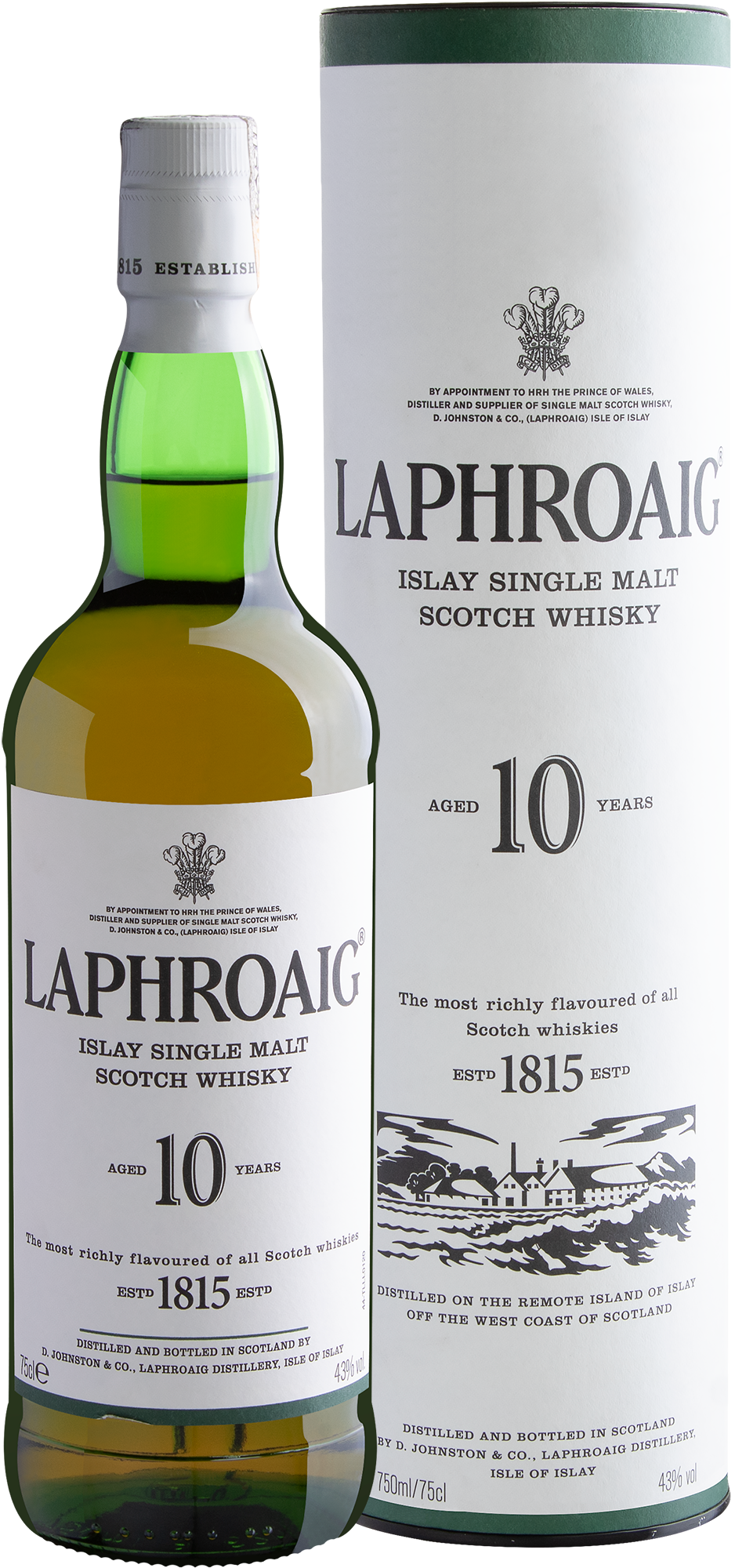 Laphroaig Islay Single Malt Scotch Whisky Aged 10 Years - 750 mL