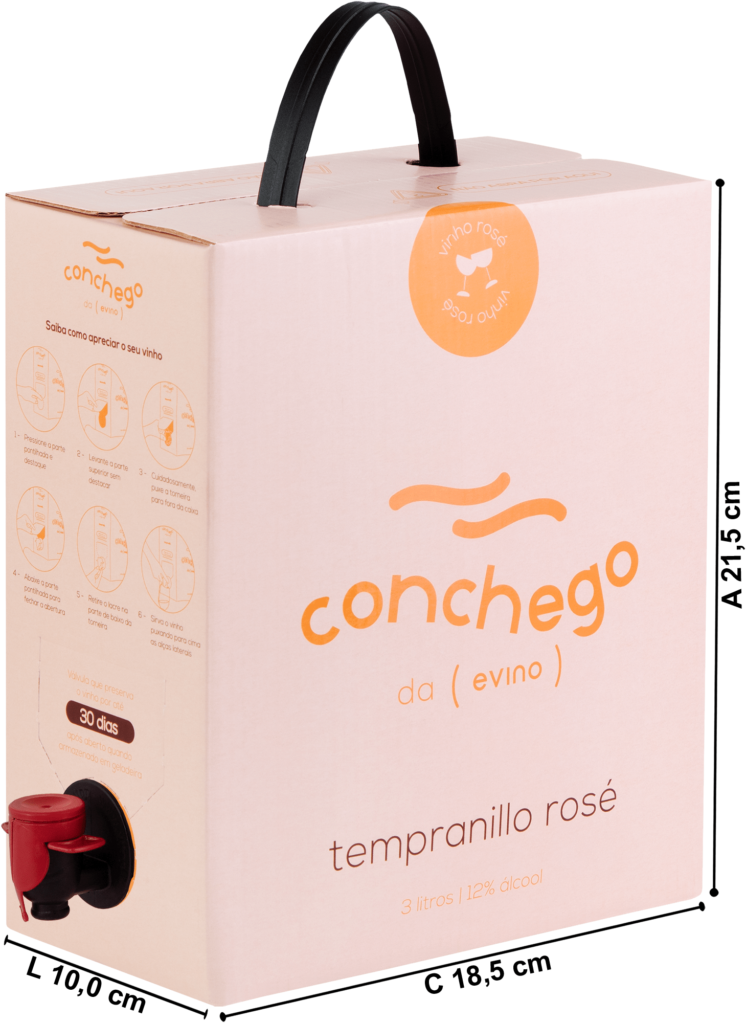 Conchego Tempranillo Rosé Bag in Box 3L 2022 | Vinho na Caixa