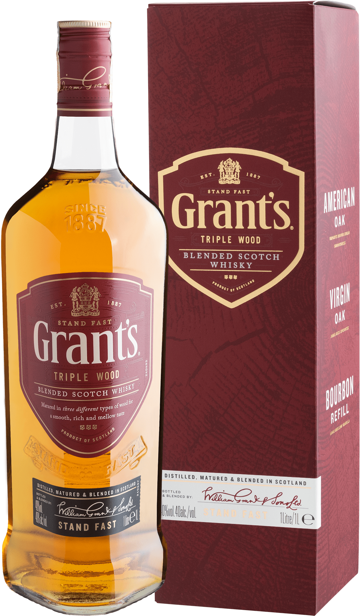 Grant’s Triple Wood Blended Scotch Whisky - 1L