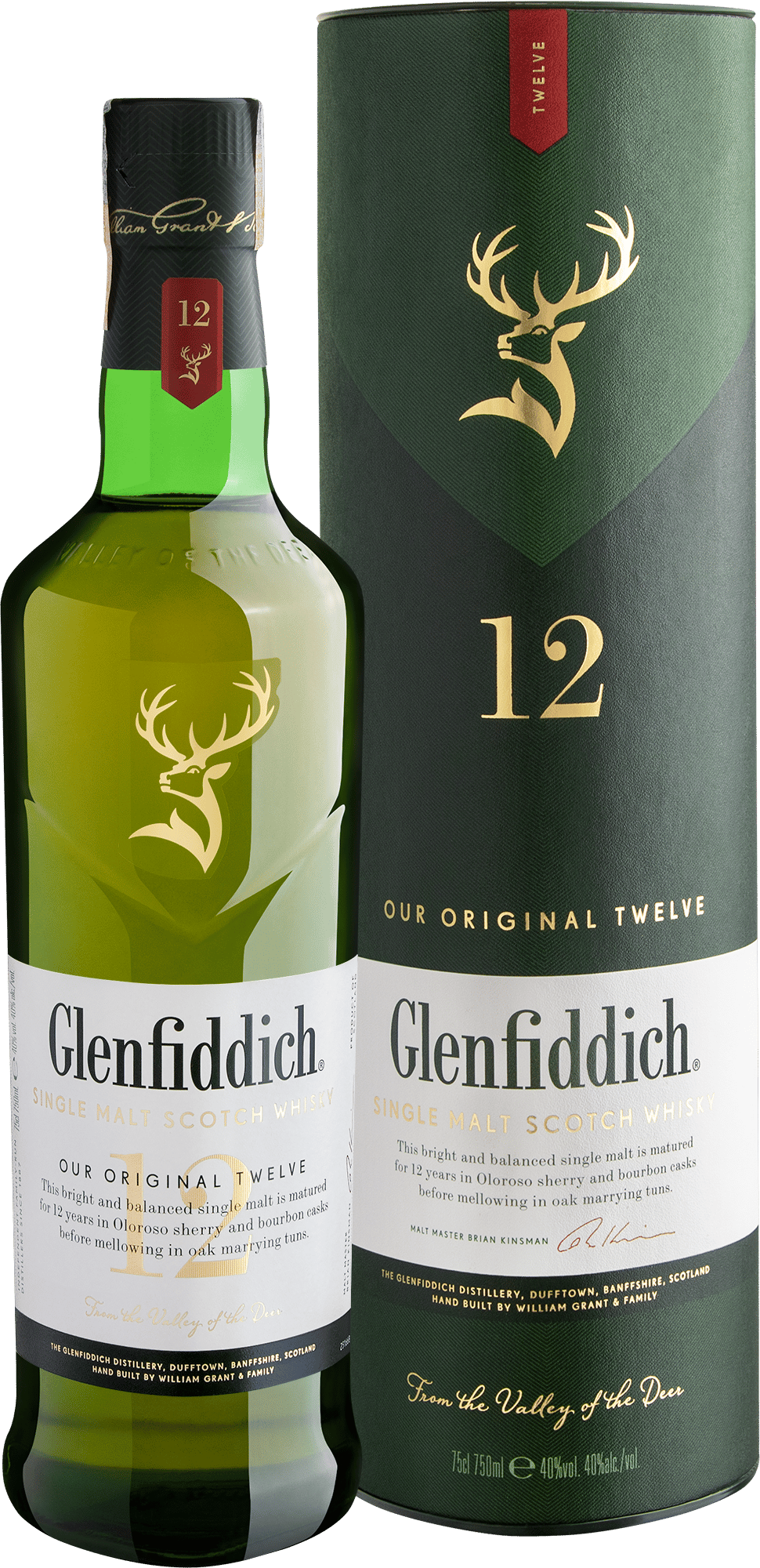Glenfiddich Single Malt Scotch Whisky 12 Years - 750mL