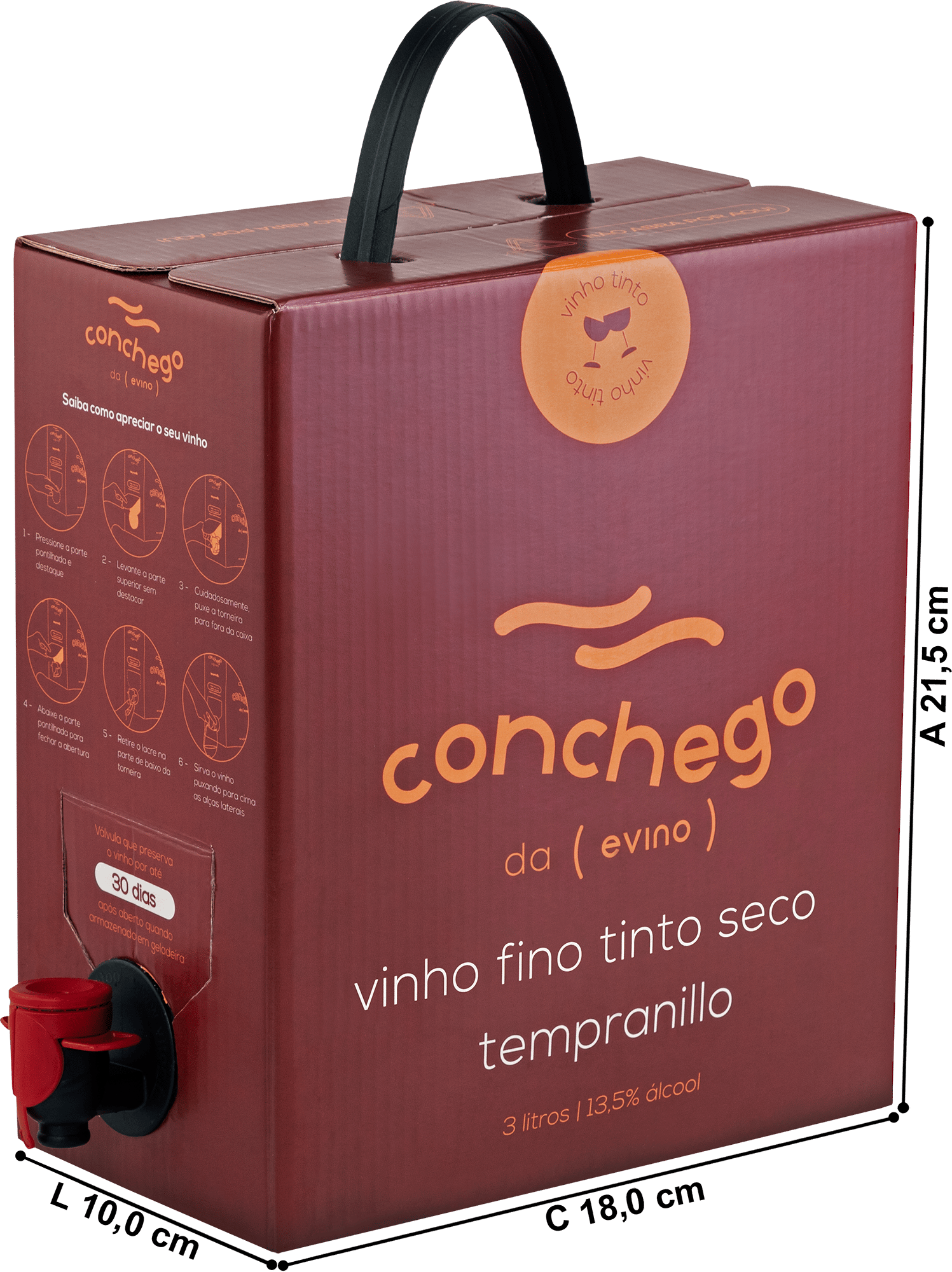 Conchego Tempranillo Bag in Box 3L 2022 | Vinho na Caixa