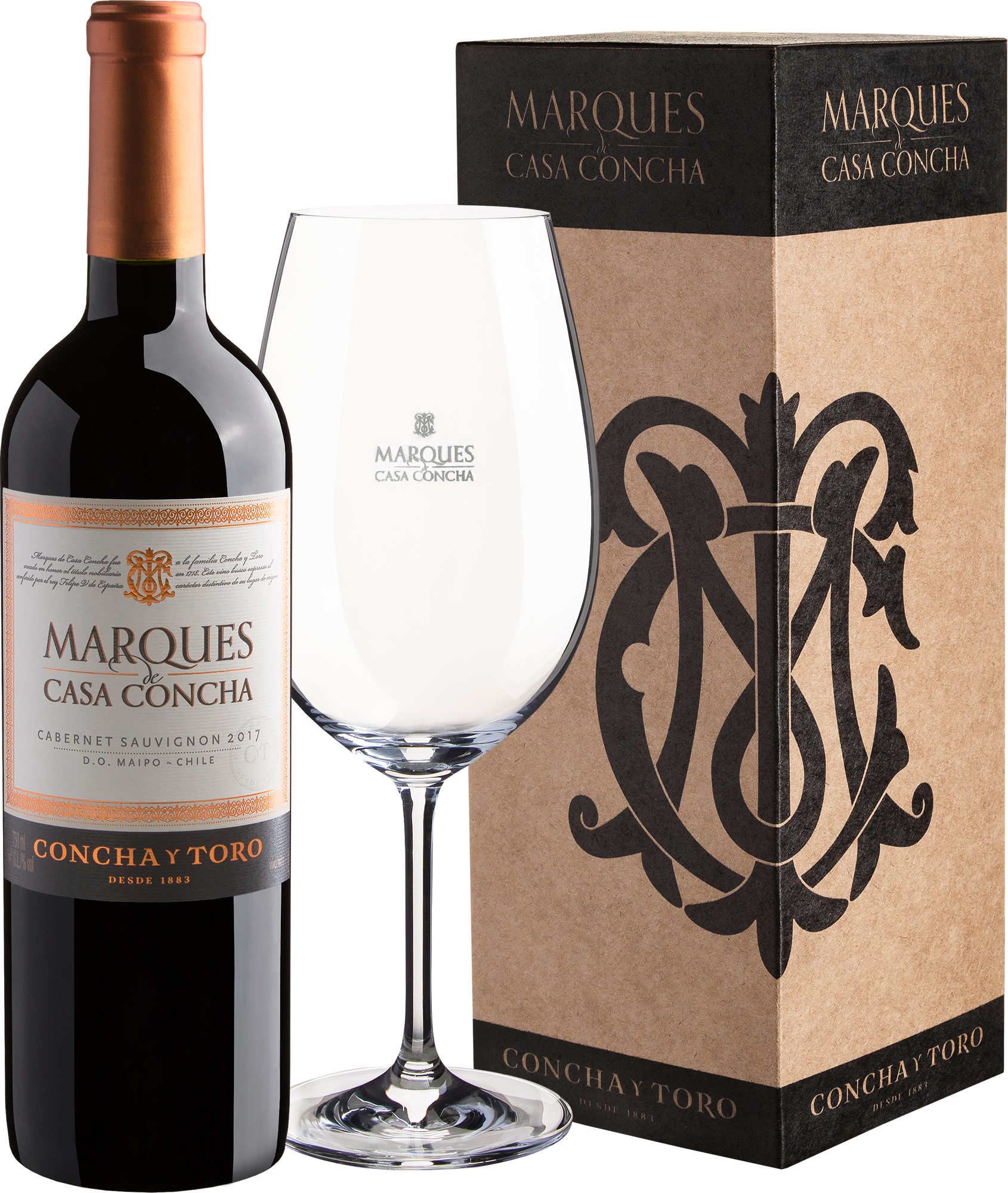 Concha y Toro Marques de Casa Concha Cabernet Sauvignon 2017 + Taça