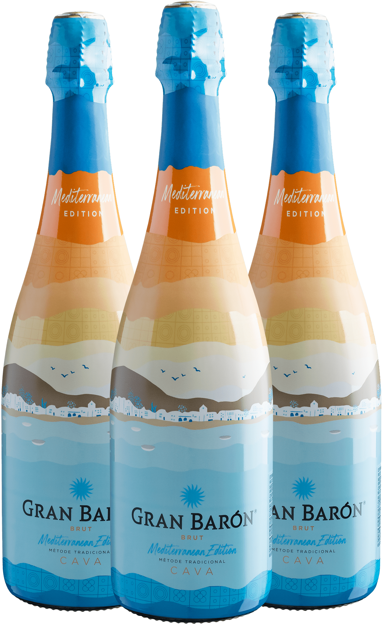 Kit 3 Cava Gran Barón Mediterranean Edition Brut | R$59,90 por garrafa