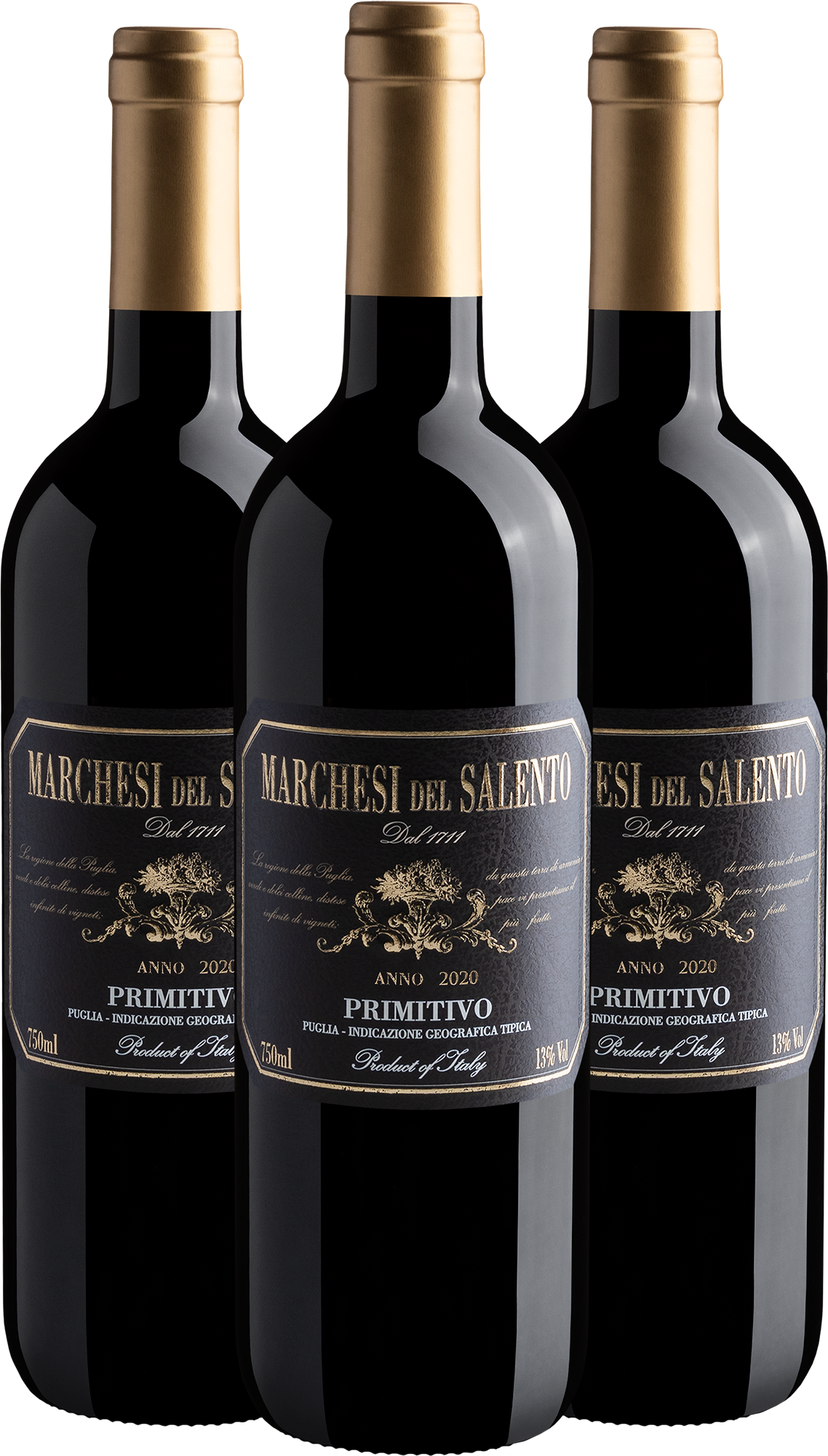 Kit 3 Marchesi del Salento Primitivo Puglia IGT 2020 | R$54,90 por garrafa