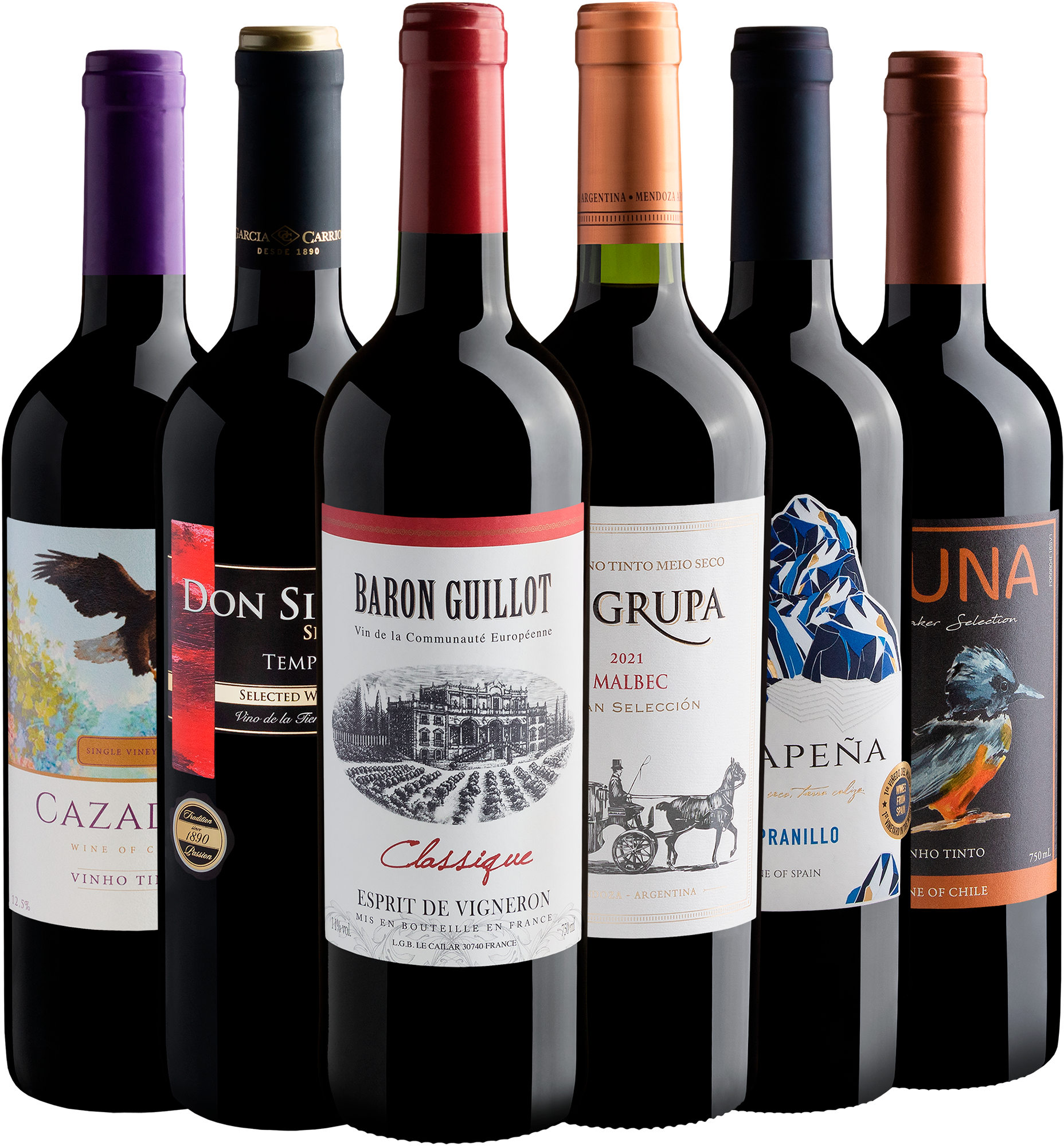 Kit 6 Vinhos por 31,90 cada