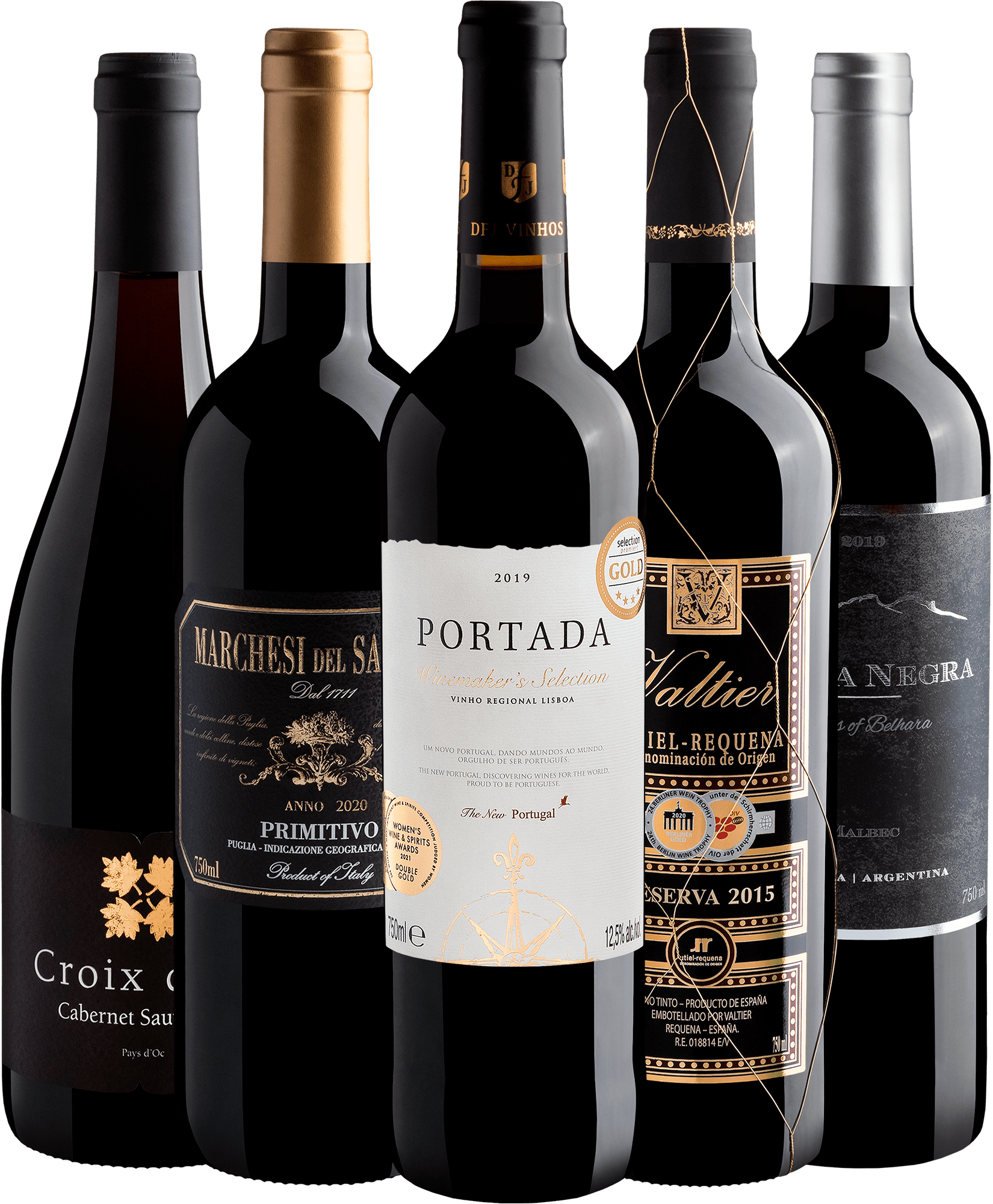 Kit 5 Vinhos Premiados por R$229,90