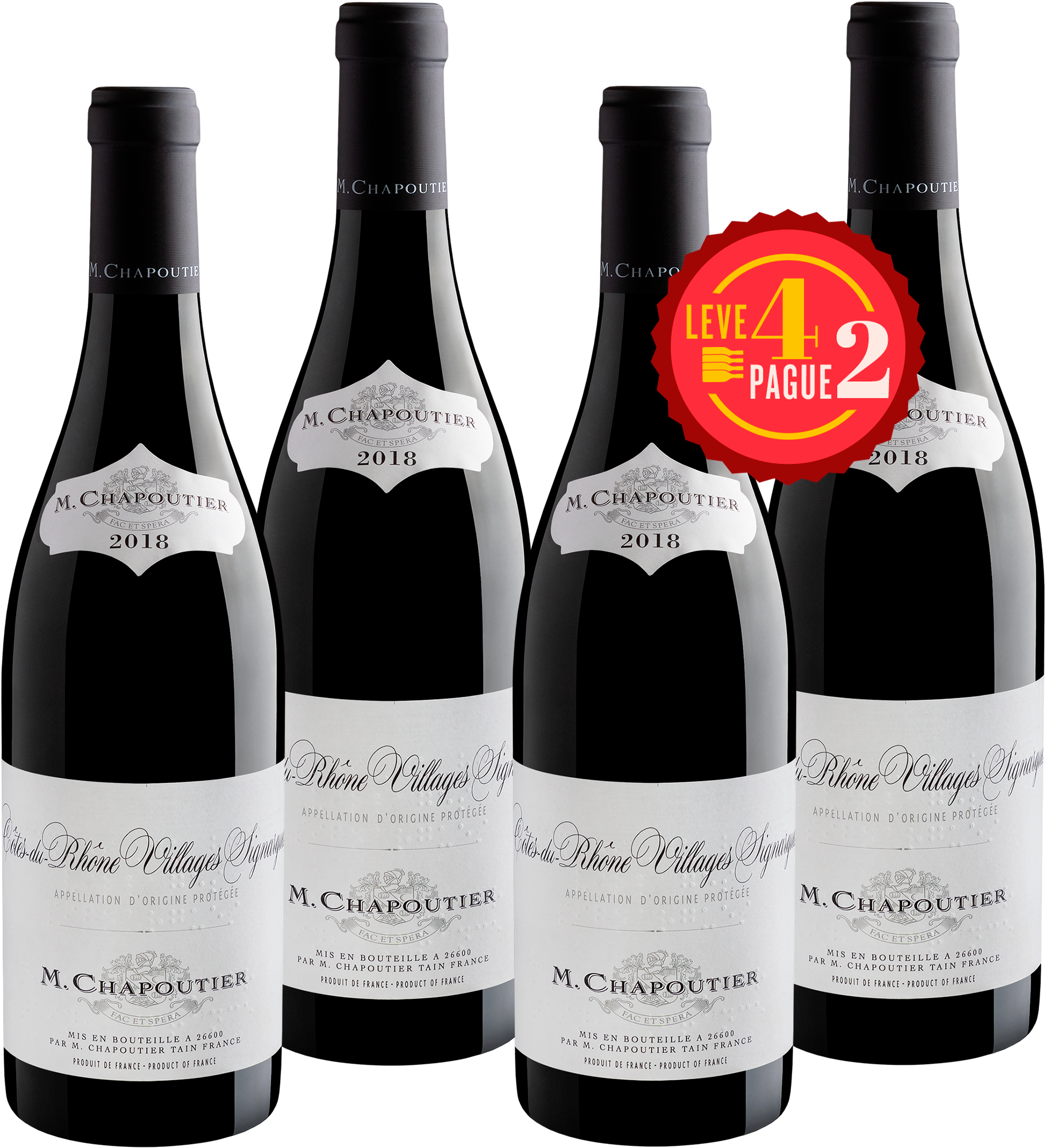 Leve 4, Pague 2: M. Chapoutier Côtes-du-Rhône Villages Signargues AOP 2018