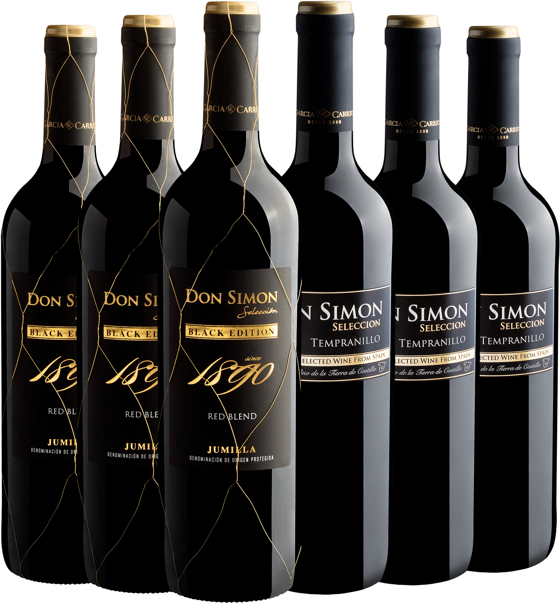 Kit Don Simon: 3 Black Edition + 3 Seleccion Tempranillo por R$199,80 + Frete Grátis